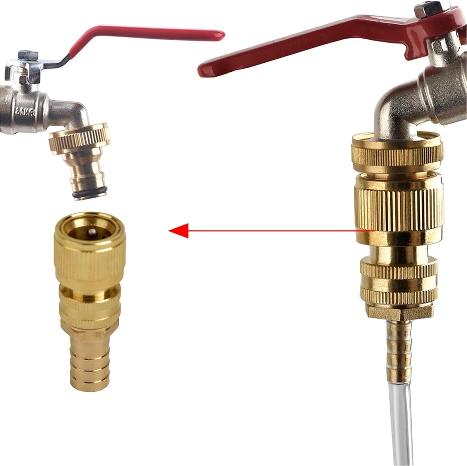 Brass Barb Hose Connector, Brass Barb Hose Adapter For Garden Irrigation Quick Connect Male Fitting 6-25mm(A25mm)