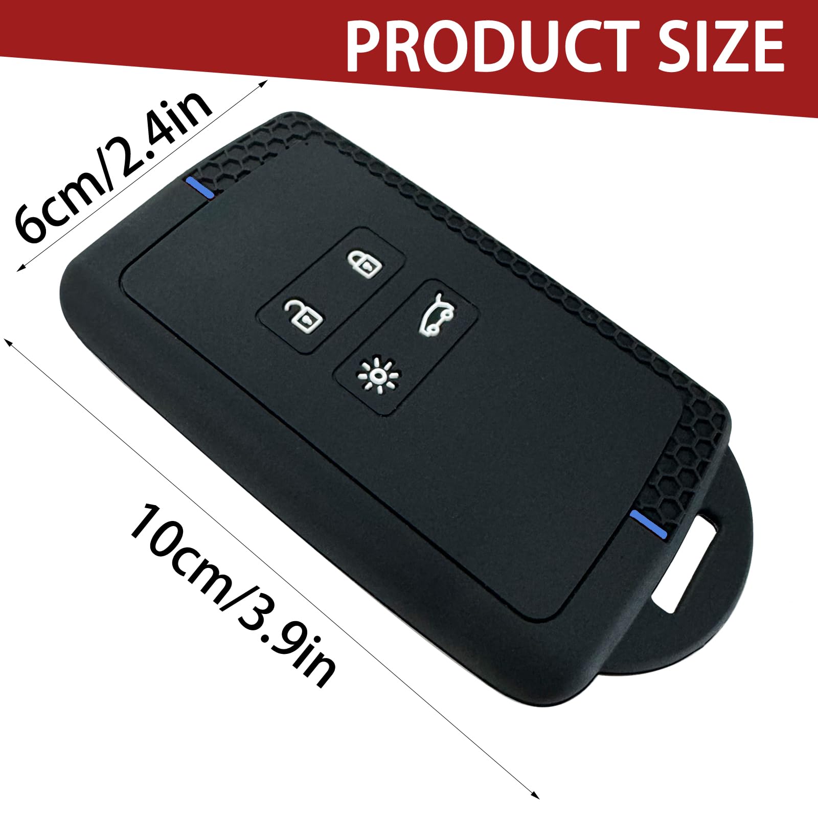 Richunie 2pcs Coque Clé De Voiture Compatible Avec Clio