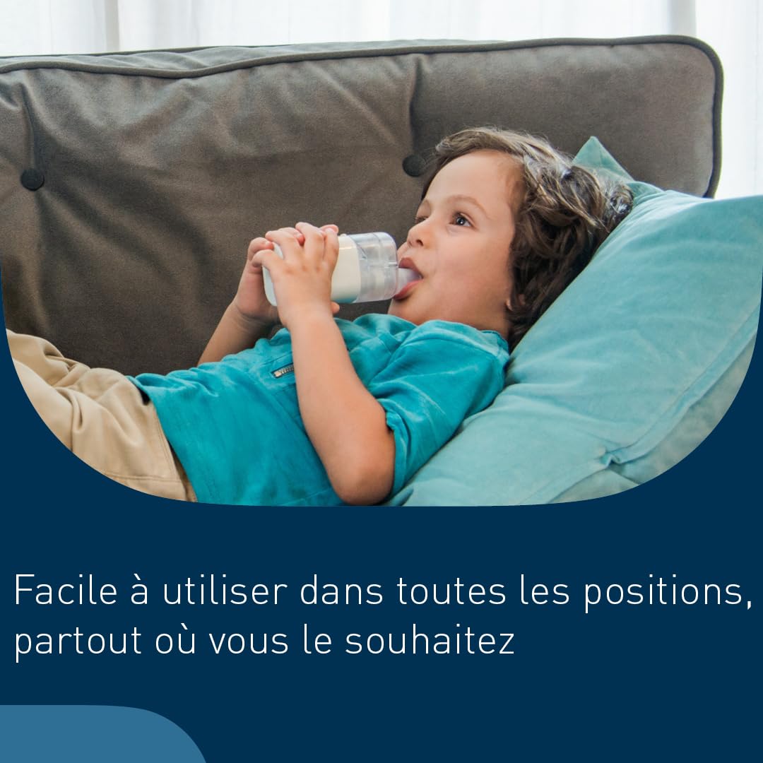 OMRON MicroAir U100 Inhalateur portable – Appareil compact et silencieux, nébulisateur pour adultes et enfants, efficace contre les affections respiratoires allant du rhume à l’asthme