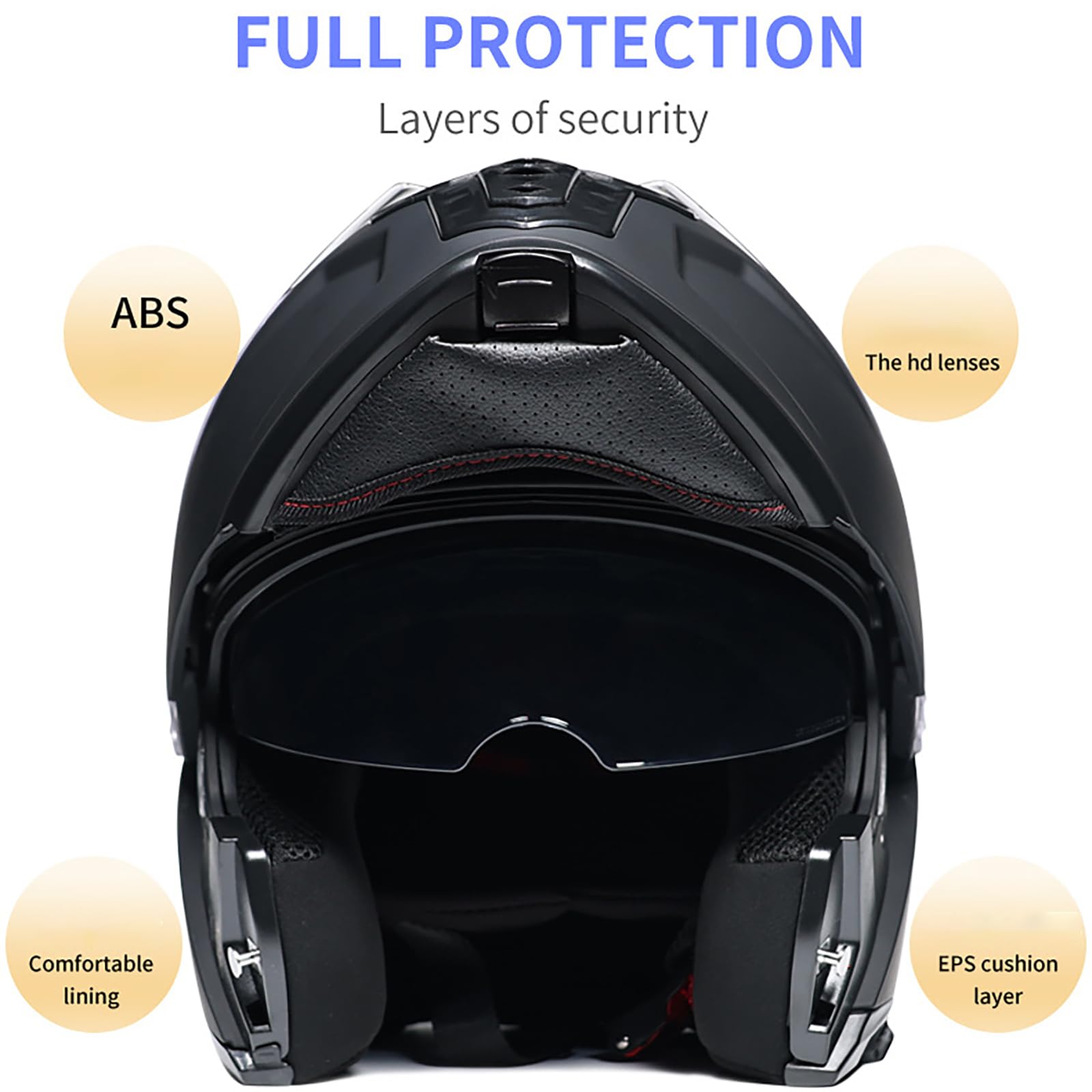 Modułowy Kask Motocyklowy, Kask Pełnotwarzowy Flip-Up Zatwierdzony przez DOT, Kasks Wyścigowy do Motocykli Drogowych, z Podwójnym Wizjerem, dla Dorosłych, Mężczyzn i Kobiet
