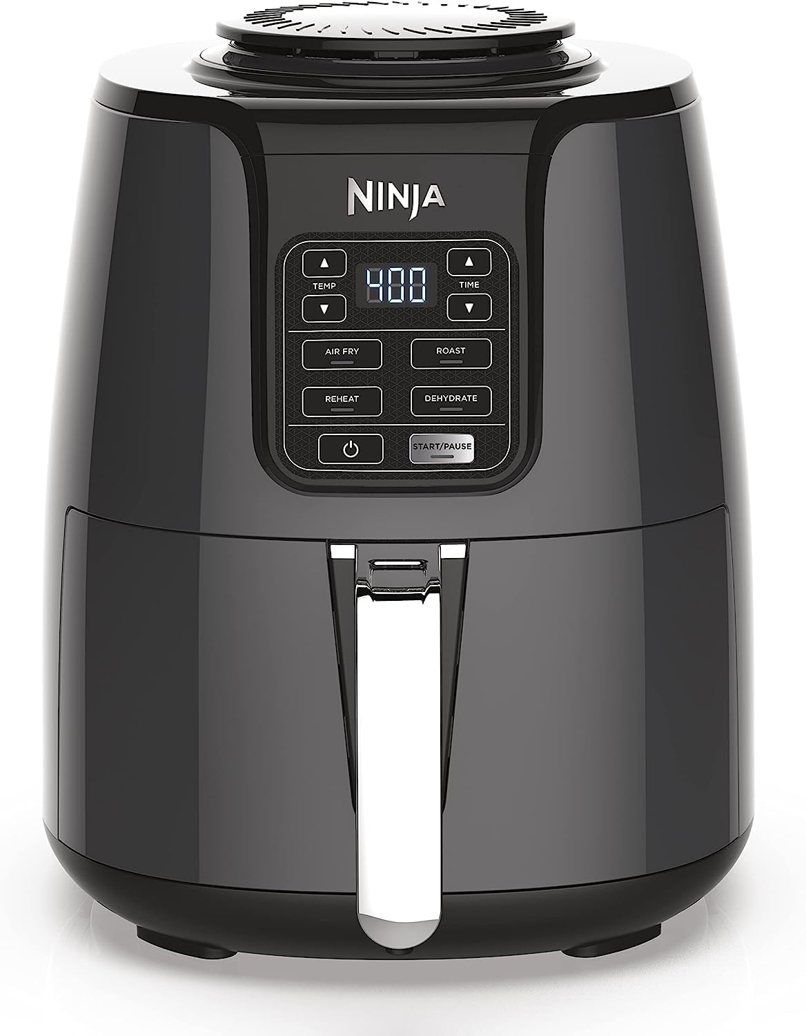 Ninja Freidora De Aire AF100, Base Programable de 1550 Watts, Frie, Asa Y Hornea Sin Aceite, 3.7L (Reacondicionado)