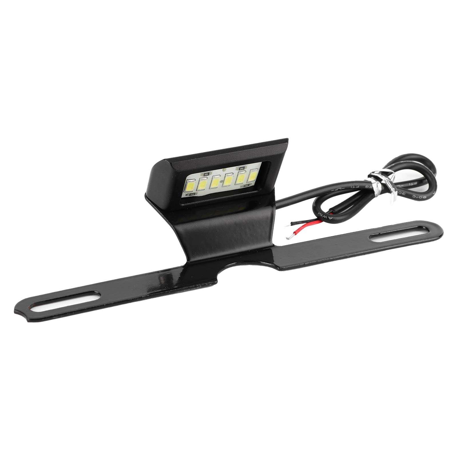 Luce per Targhetta per Motocicletta, Luce per Motocicletta Universale Lampada per Targhetta Posteriore in Alluminio CNC Illuminazione per Montaggio su Coda a 6 LED (Nero)