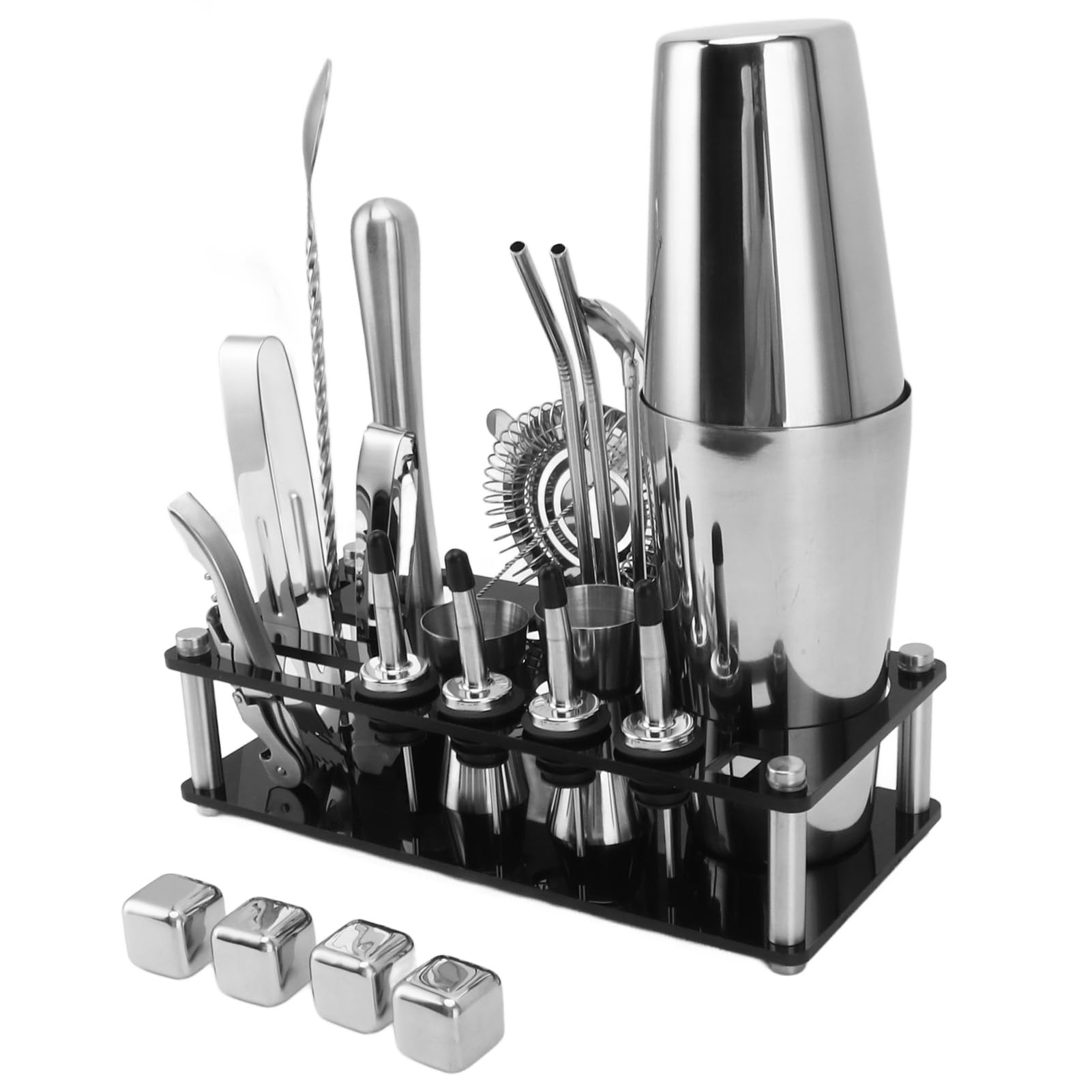 Cocktail Shaker Set, Easy to Bartender Kit, Multifunctional for