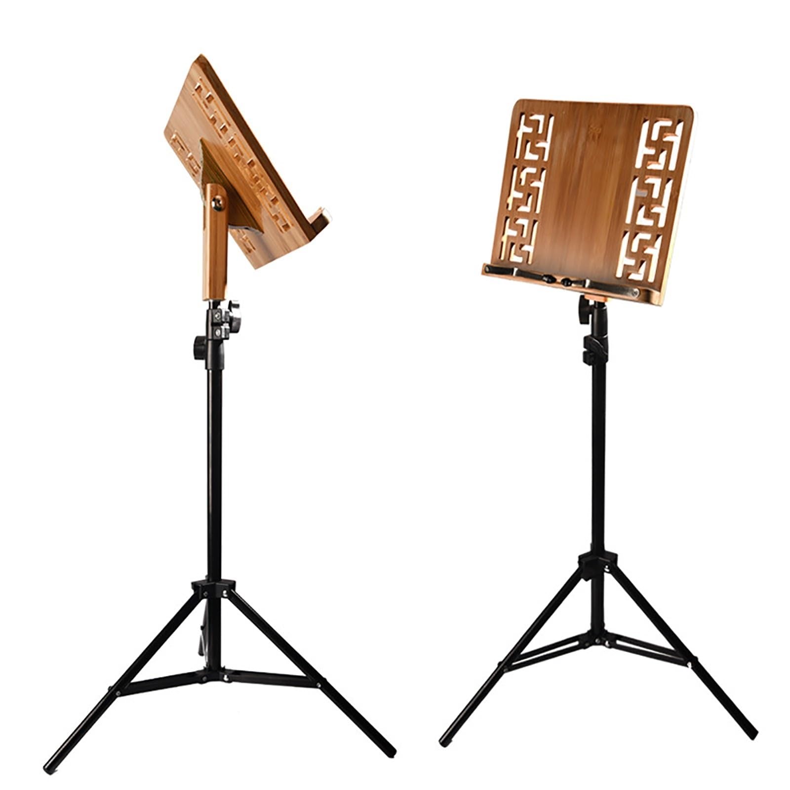 Soporte para Atril para Partituras Atril de bambú for partituras, Soporte de Escritorio for partituras, Estante de Soporte for partituras elevable Soporte con Altura Ajustable