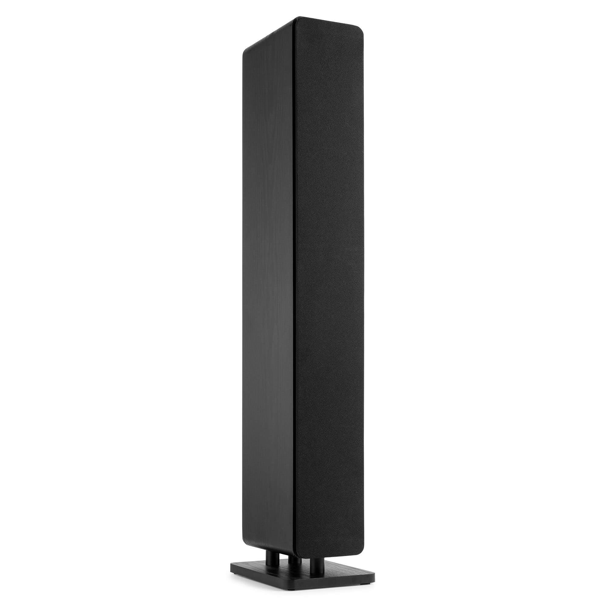 Audizio ARCO Tours de Son Hi-FI Stéréo 320W avec Amplificateur - Paire d’Enceintes Colonnes Noires, BT, USB et Optique - Installation Hi-FI Complète pour Salon, TV et Musique