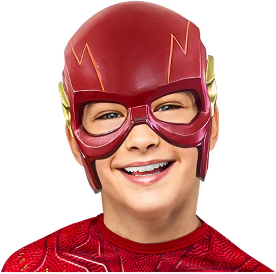 Child's DC The Flash Movie Flash Plastic Half-Mask, As Shown, One Size