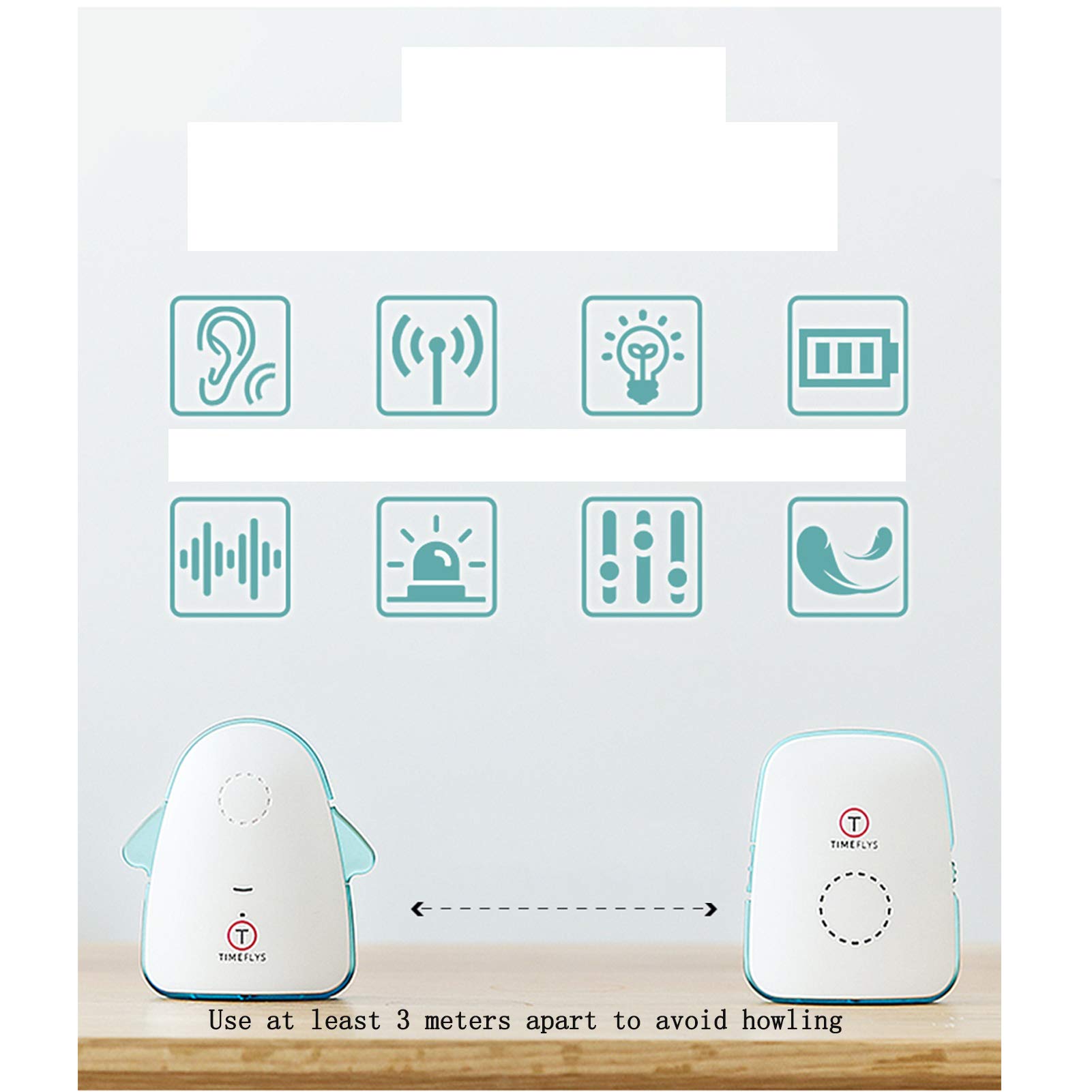 Baby Monitor Monitor Audio Portatile Unidirezionale Riduzione Automatica Del Rumore Visione Notturna Automatica