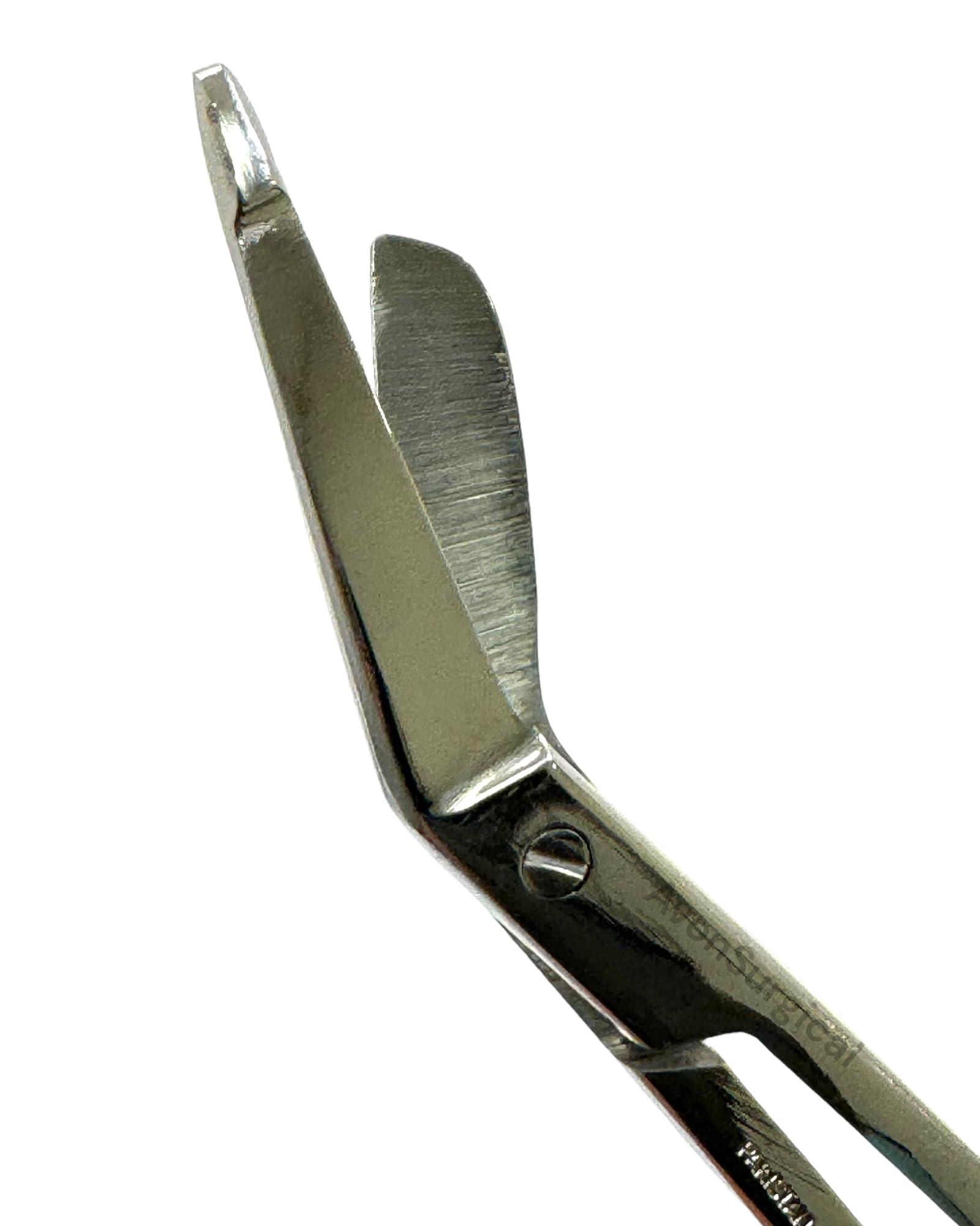 Bandage Cutting Scissors with One Large Ring, Blunt Tips, and Angled Blades - EMT Nurse Bandage Scissors - Stainless Steel (4.5