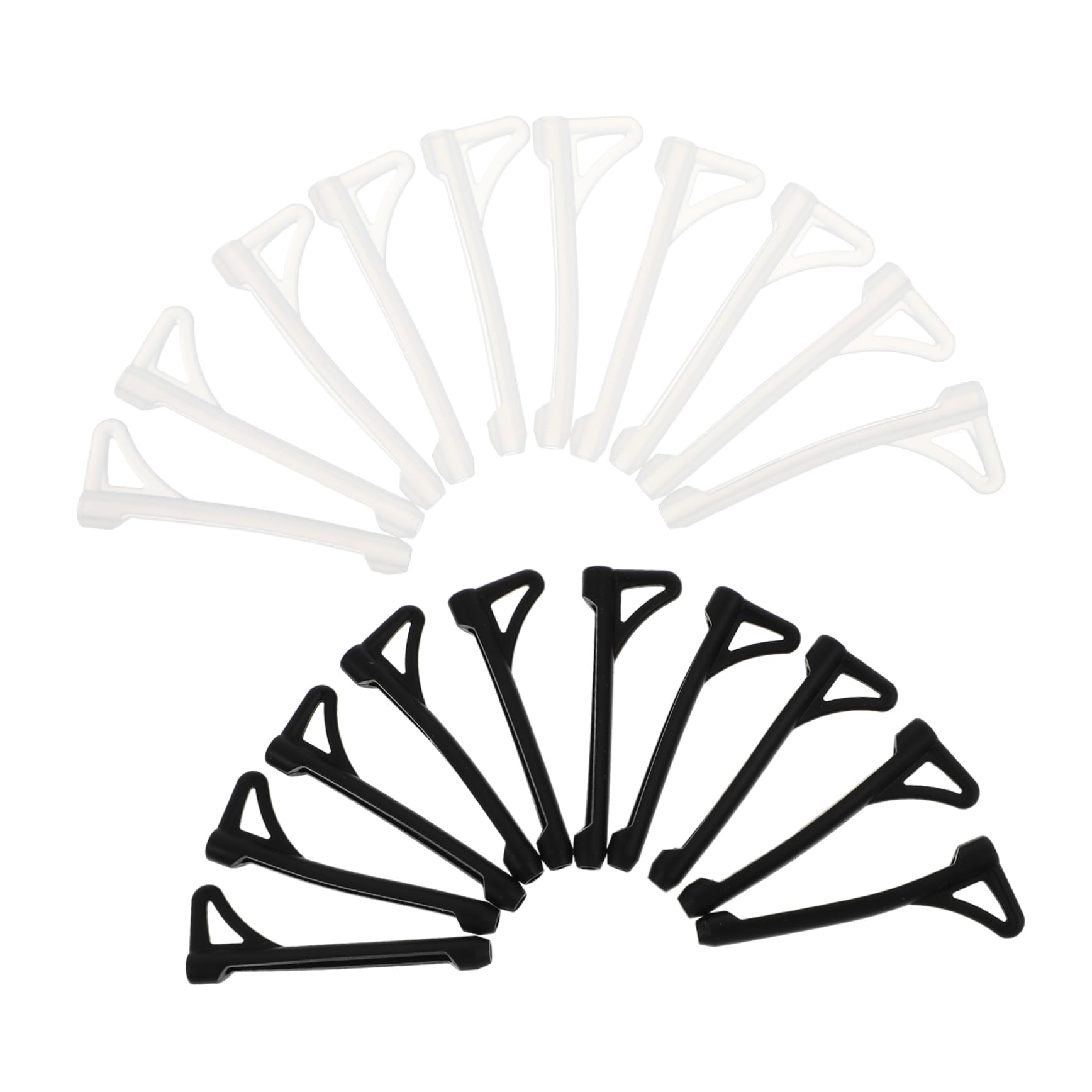 BUTIFULSIC 10 Pairs Glasses Ear Hooks Black Glasses Ear Grips Eyewear Retainer Glasses Sleeve