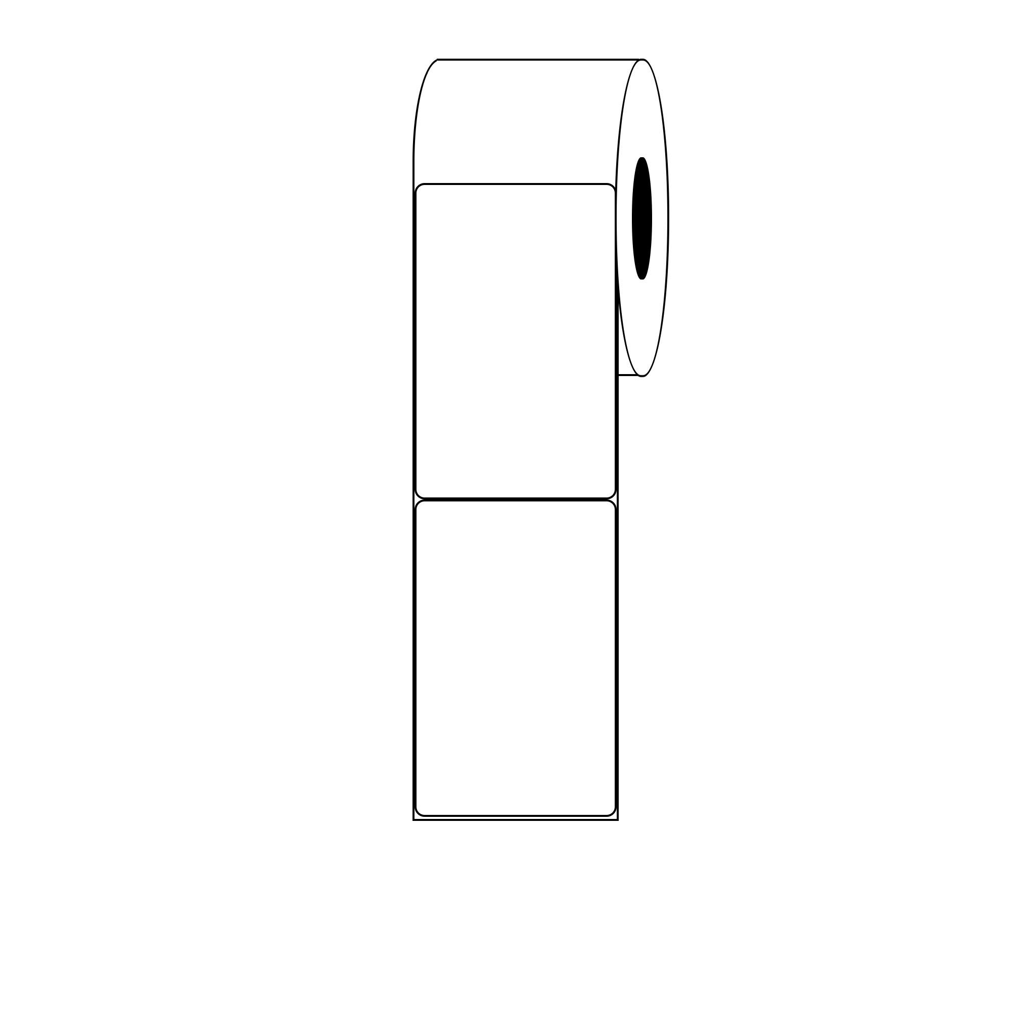 Kenco Premium 5" X 8" Premium Matte Poly Roll-Fed Inkjet Labels. Compatible with QuickLabel Kiaro! 200D Printers. 500 Labels per Roll on a 3" Core and 8" Outer Diameter.