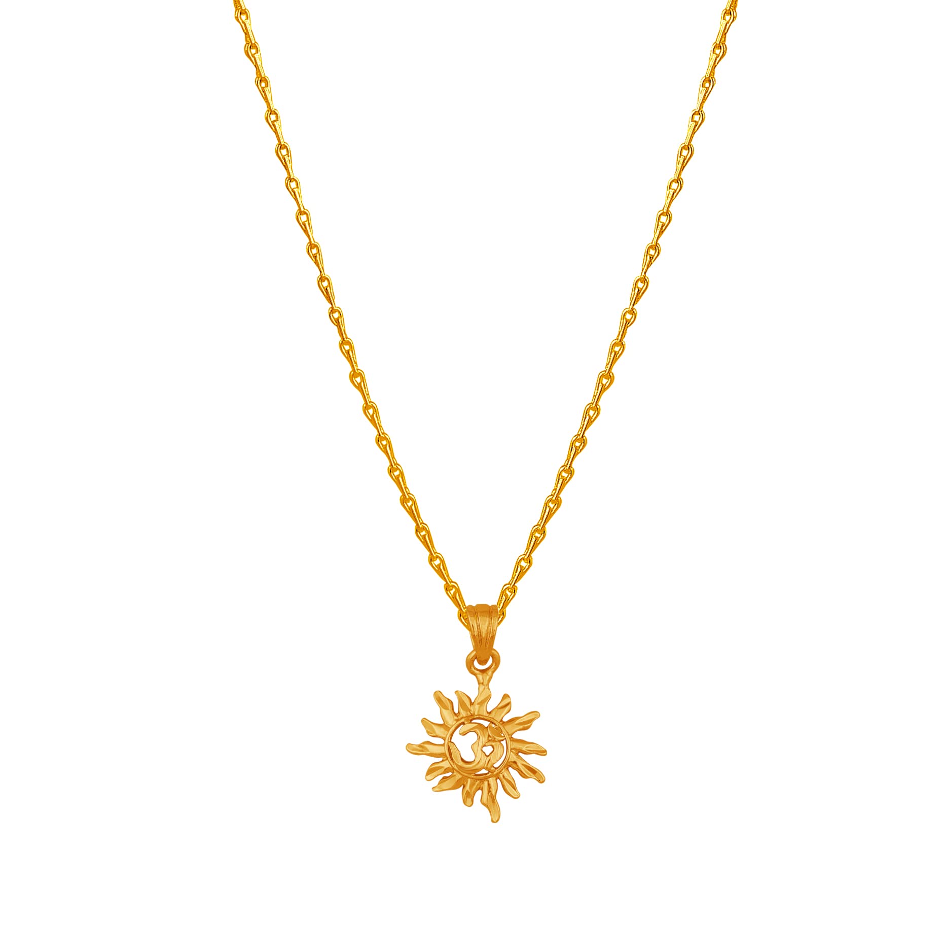 JFL - Jewellery for Less Gold Plated SUN/OM Pendant with Chain for Women & Girls- Valentine Latest Love,Valentine (B0BC4ZH6FN) Amazon Price History, Amazon Price Tracker