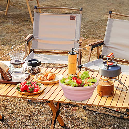 Zcsiborui 800 Ml Collapsible Camping Bowl With Lid-Silicone Foldable Travel Bowl -Expandable Reusable Portable Bowl-Microwave And Fridge Storage Bowl For Travel, Camping, Hiking #TOP3