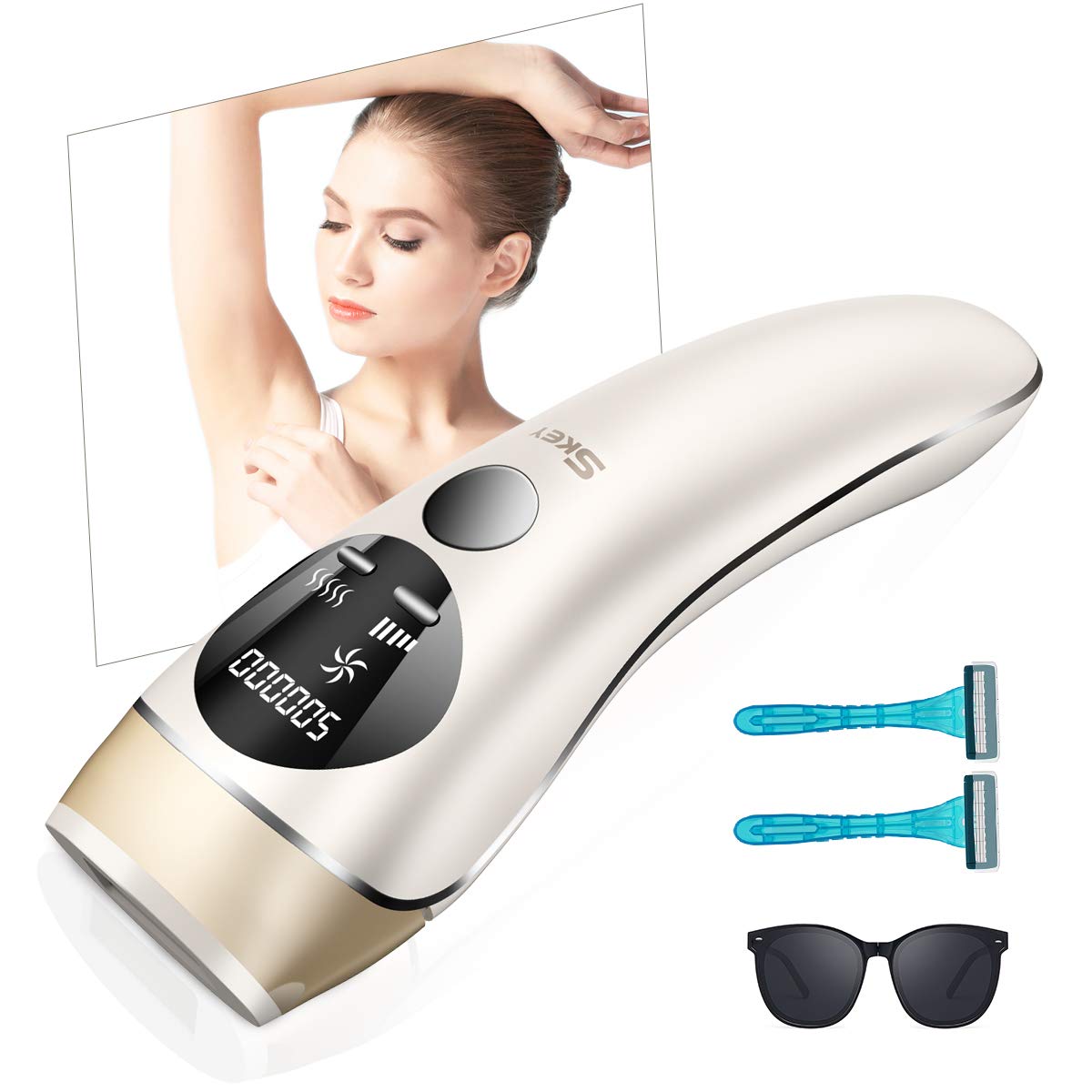 Buy Hair Removal, IPL Hair Remover Permanent Laser 500,000 Flashes