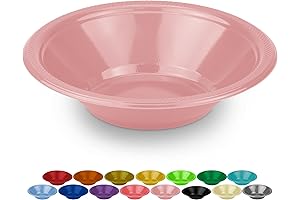 DecorRack Pink 7" Disposable Popcorn, Soup, Salad Bowls