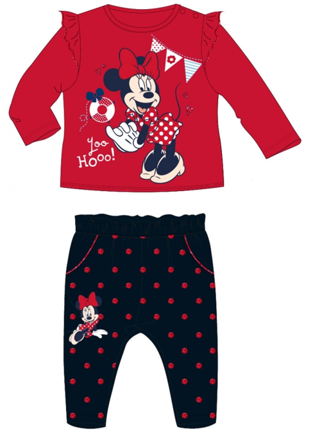 Minnie Mouse Baby Outfit T Shirt and Trousers Set