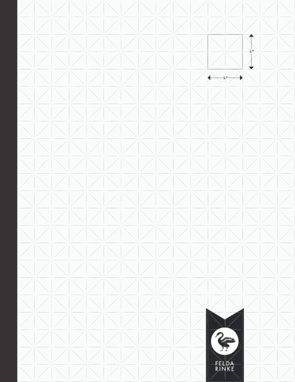 Grid Paper For Drawing - 1 Inch Grid: Large Graph Sketchbook | Blank Notebook | Proportion Grid with Diagonal Lines | 8.5" x 11" | 110 Pages - 55 Sheets