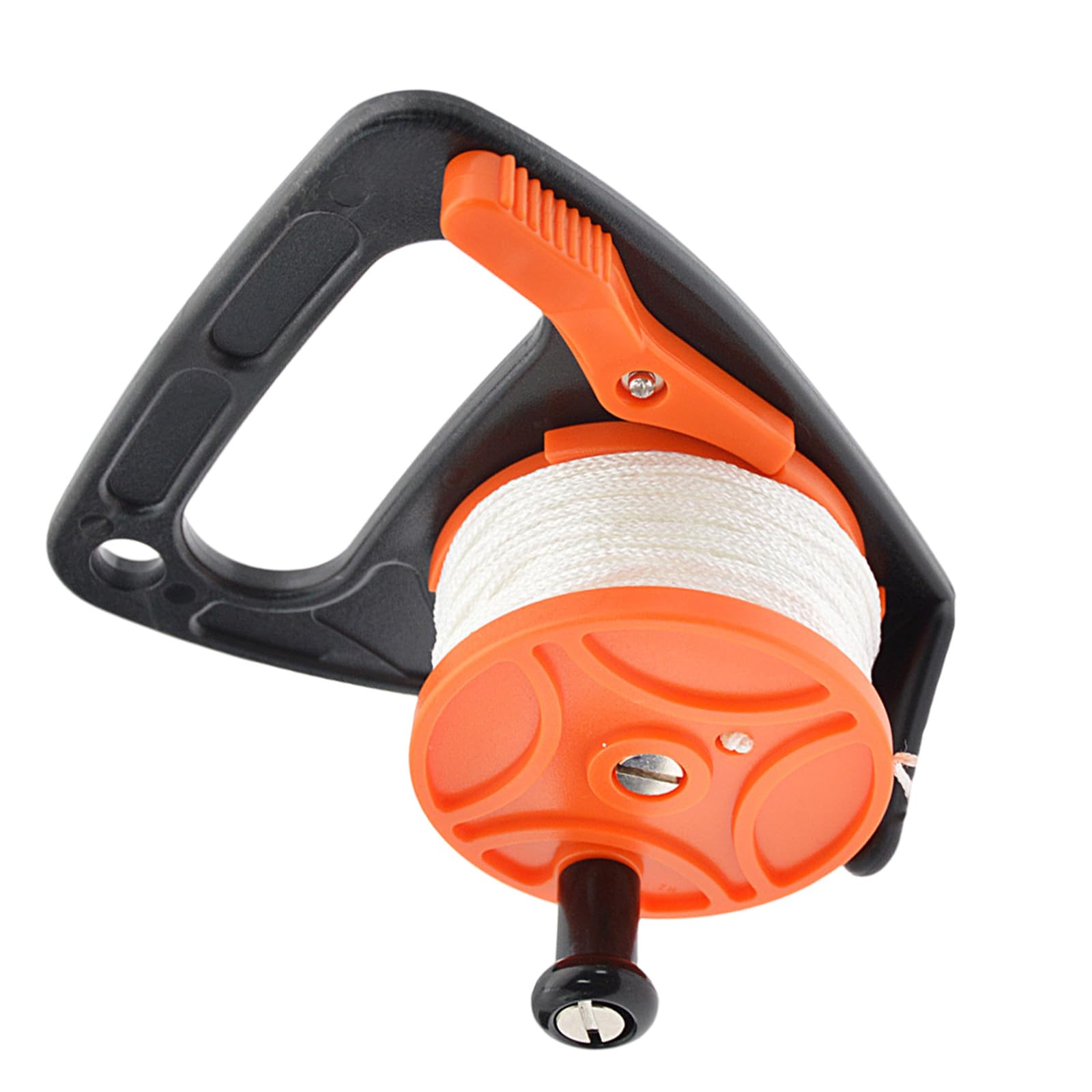 Scubas Diving Reel 46m / 150ft Line Scubas Ratchets Dives Reel with Handle Stop Switches for for Underwater Activity High Visibility Retractable Line Diving Finger Spool