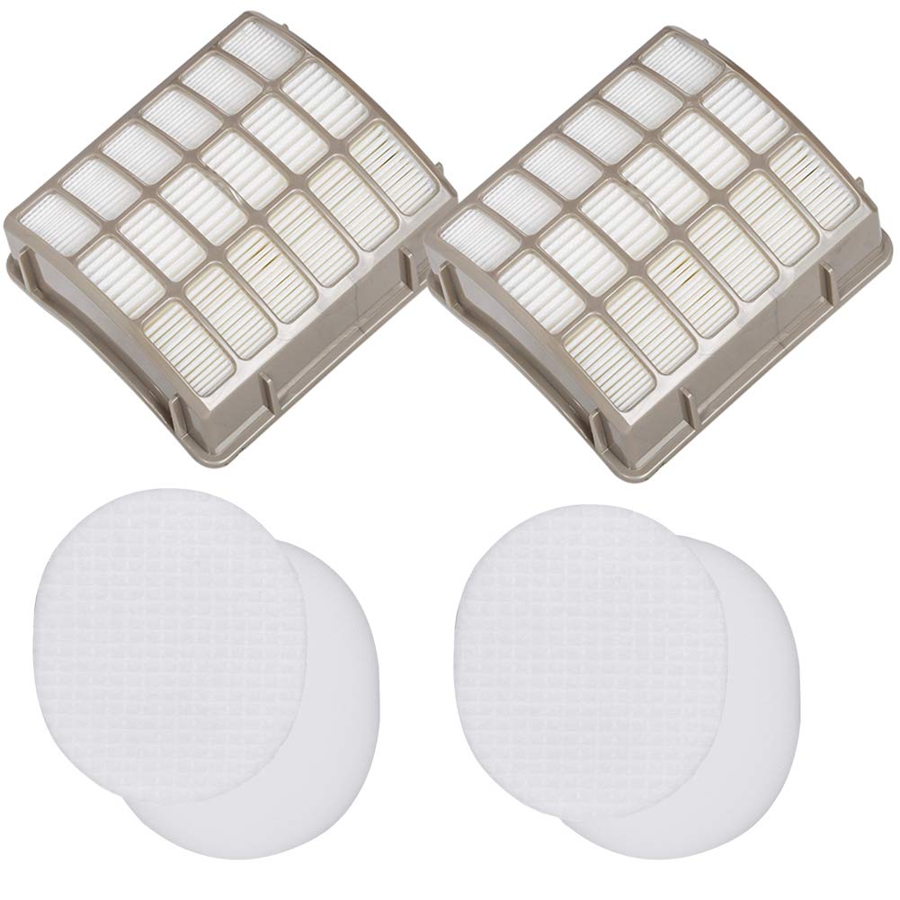 HIFROM HEPA Filter & Foam Felt Filter Replacement for Shark Navigator Rotator Professional NV70 NV71 NV80 NV90 NV95 NVC80C UV420 Vacuums Replaces Part# XFF80 & XHF80 (2 Pack)
