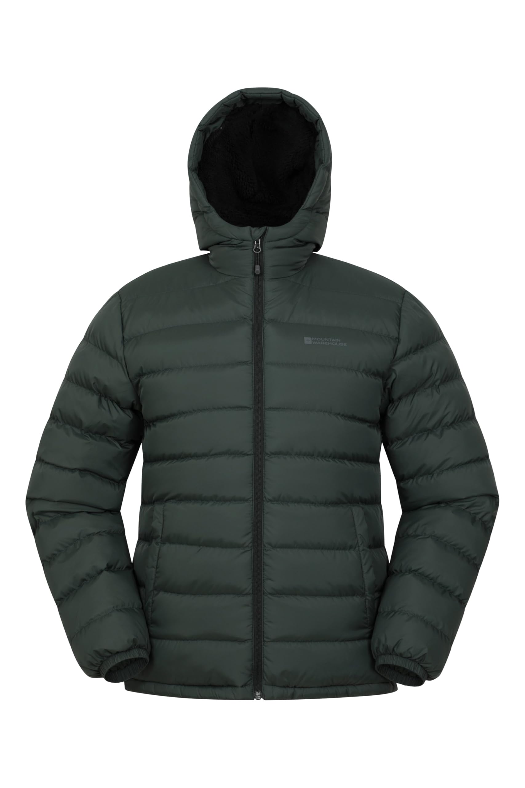 Seasons Mens Fur Lined Padded Jacket - Green