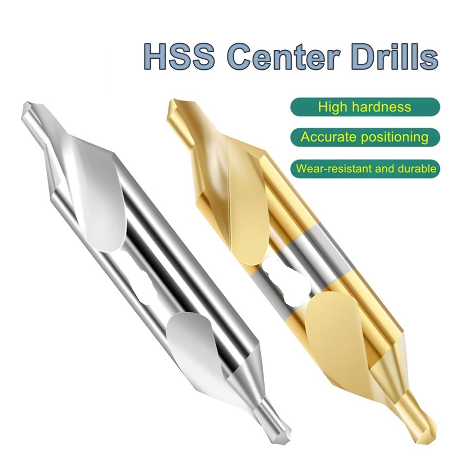 Brocas centrales Brocas de centrado HSS de 1,0 mm, 1,5 mm, 2,0 mm, 2,5 mm, 3,0 mm, 5,0 mm y 6,0 mm, avellanadores de 60 grados, broca angular, broca de centrado for metal(M35,2.5mm)