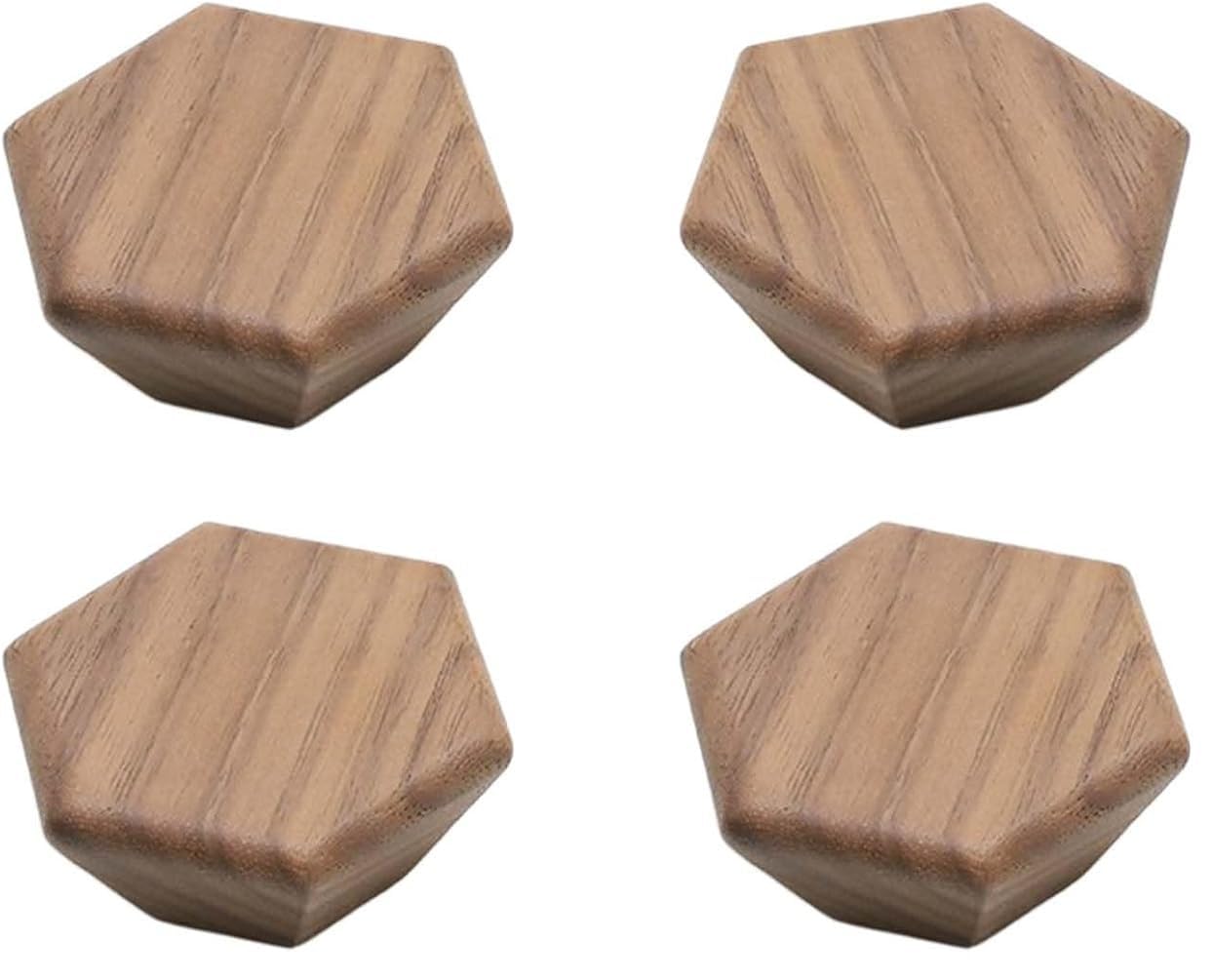 Erere Brown Wood Cabinet Pulls, Drawer Handles For Wardrobe Dresser Kitchen