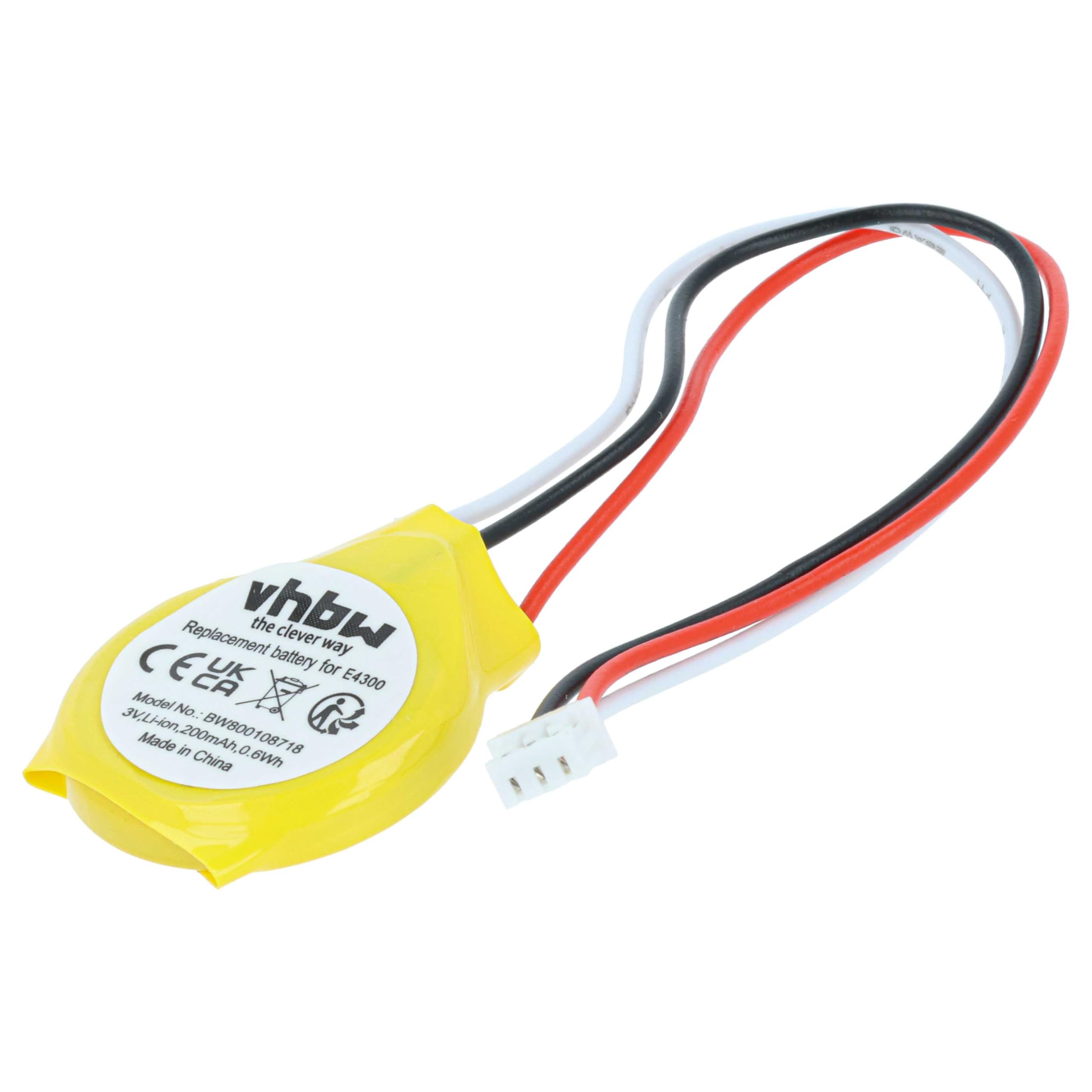 vhbw batteria bios compatibile con Dell Latitude E5500, E5410 computer notebook (200mAh, 3V, Li-Ion)