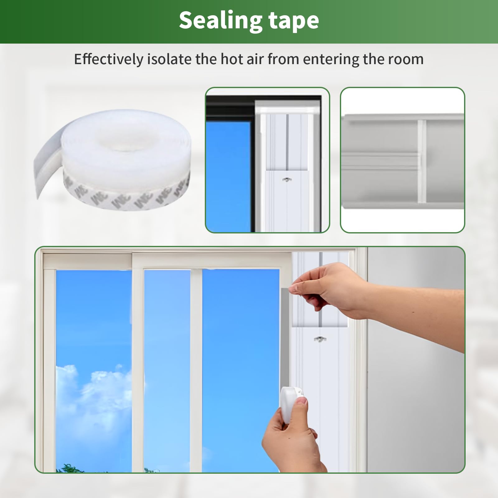 Kit de ventana de aire acondicionado portátil, kit de ventilación portátil de ventana de CA con manguera de escape de 5.9 pulgadas, kit de ventana deslizante vertical/horizontal ajustable,