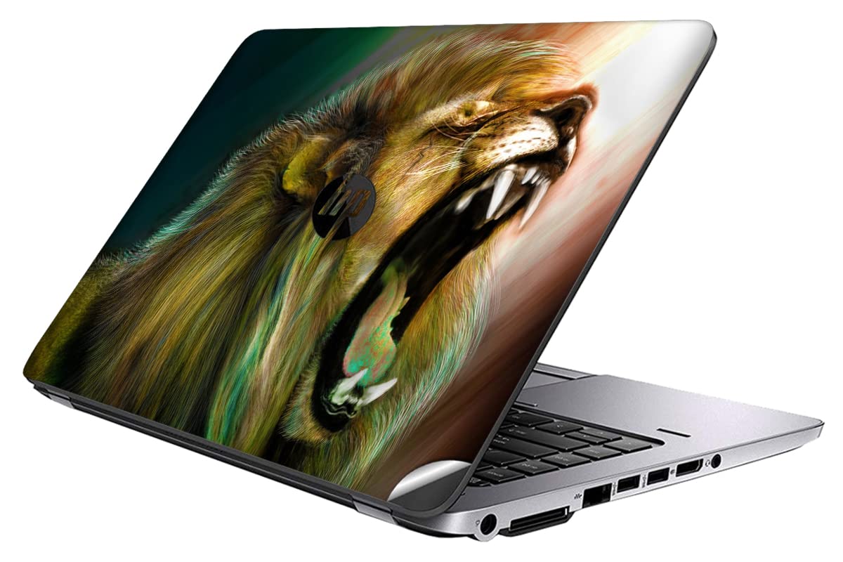 GADGETS WRAP Printed Vinyl Top Only Skin Sticker Decal for HP Elitebook 840 G1 & G2 Laptop - Lion Roar