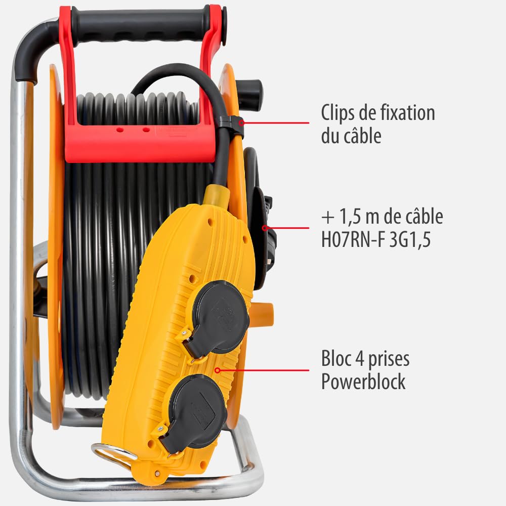 Brennenstuhl Enrouleur électrique Standard BT-RB PRO, 40m H07RN-F 3G1,5