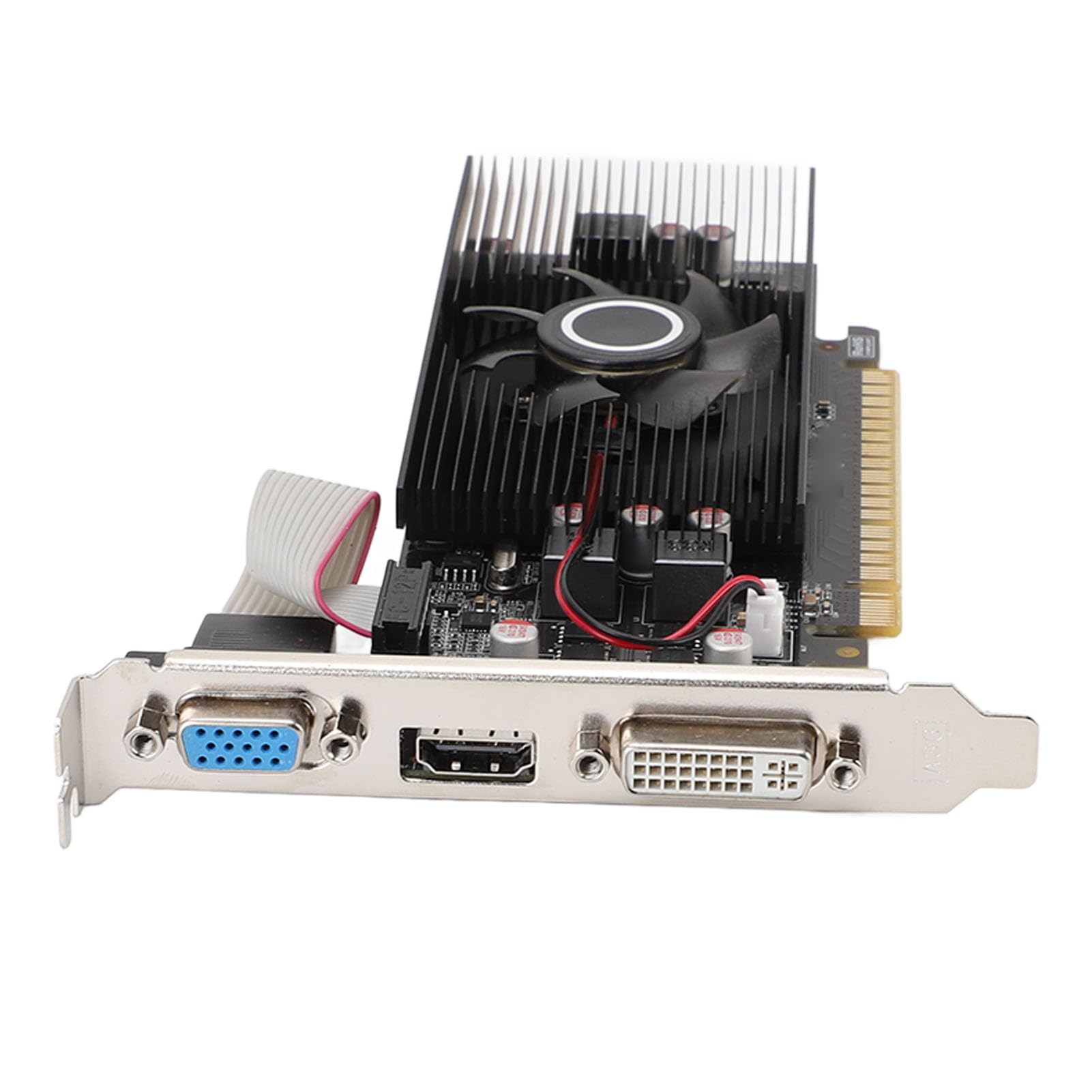SUNGOOYUE Karta Graficzna GT740, 2 GB 128-bitowa GDDR5 PCI Express 3.0 X8 Komputerowa Karta Graficzna z Wentylatorem Chłodzącym, do Obudów Komputerowych ATX Tower ITX SFF