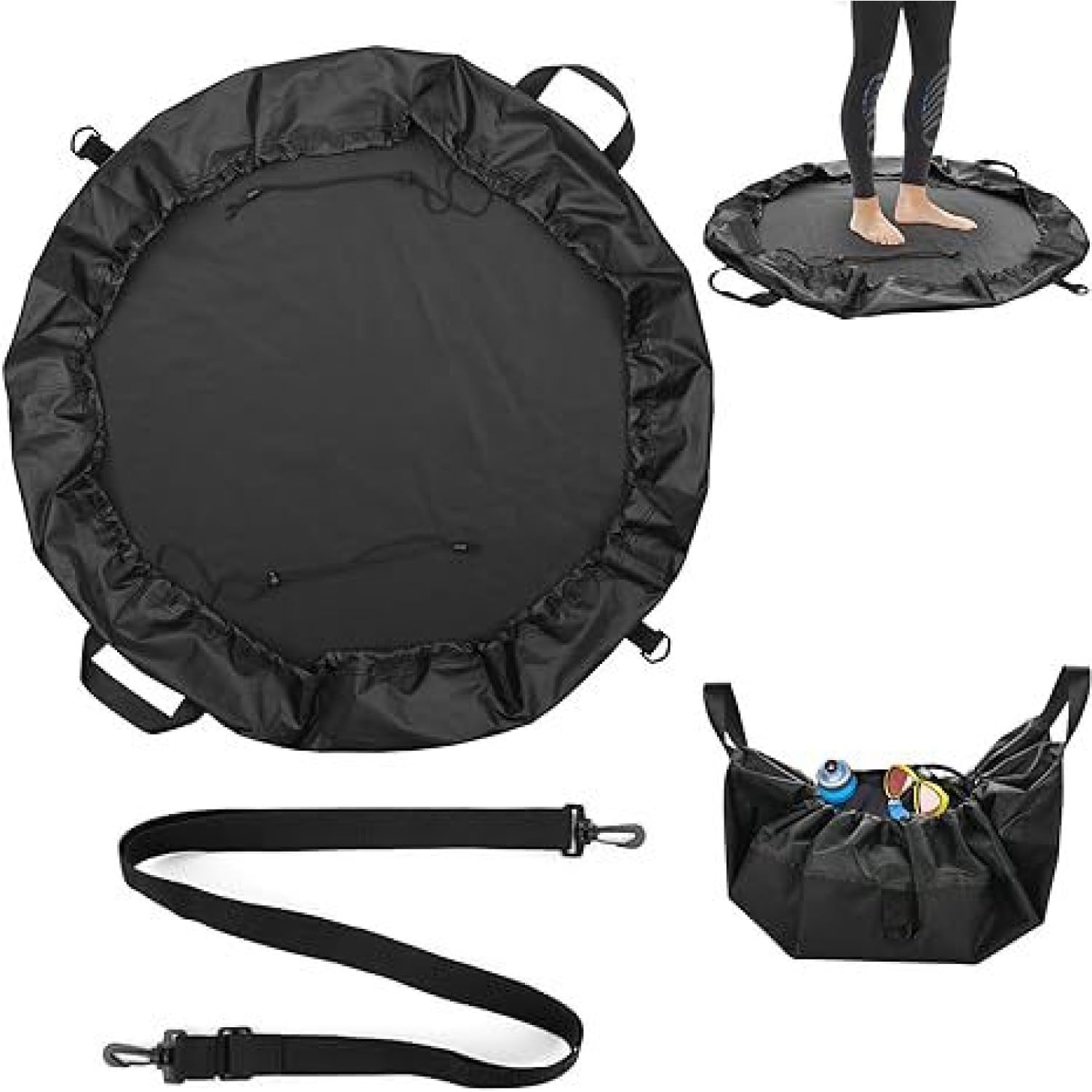 Borse per Attrezzatura da Nuoto,Borsa portaoggetti per Il Surf da Spiaggia, Tasca con Coulisse in Poliestere, Custodia impermeabile per muta, Tappetino per spogliatoi e Borsa Impermeabile