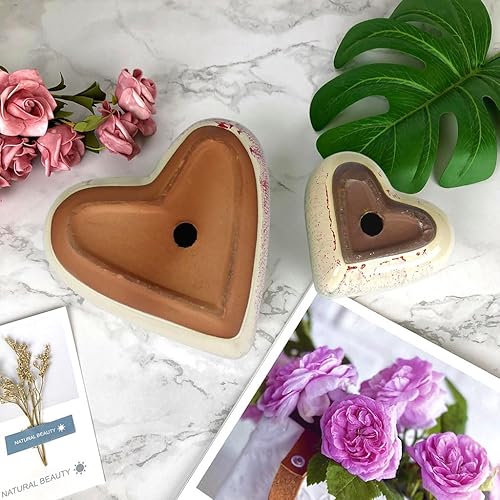 Miniatura 3 de Maceta de terracota esmaltada de 6.5 pulgadas y 4.5 pulgadas para suculentas, maceta grande con orificio de drenaje, maceta de cactus de cerámica