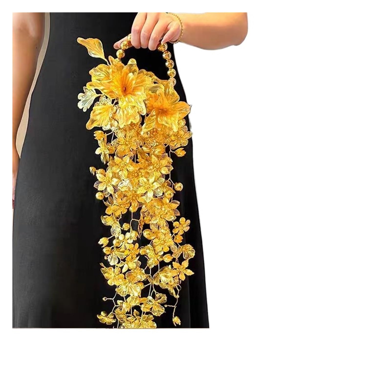 Gijmzy Color 01 Golden Waterfall Bouquet Bride Wedding Gift
