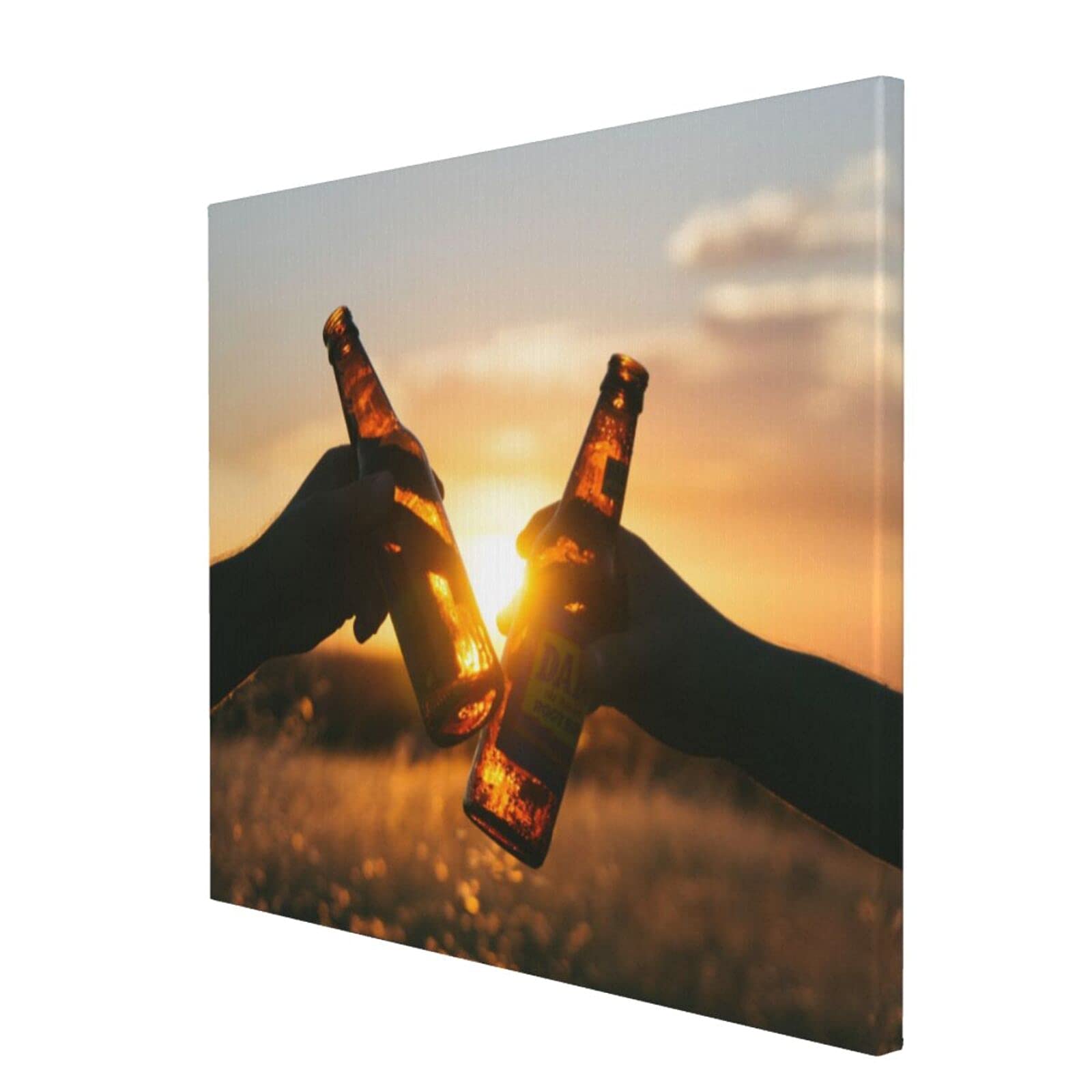 Amazon.co.jp: Braksent アートパネル インテリア絵画 油絵 ビール乾杯