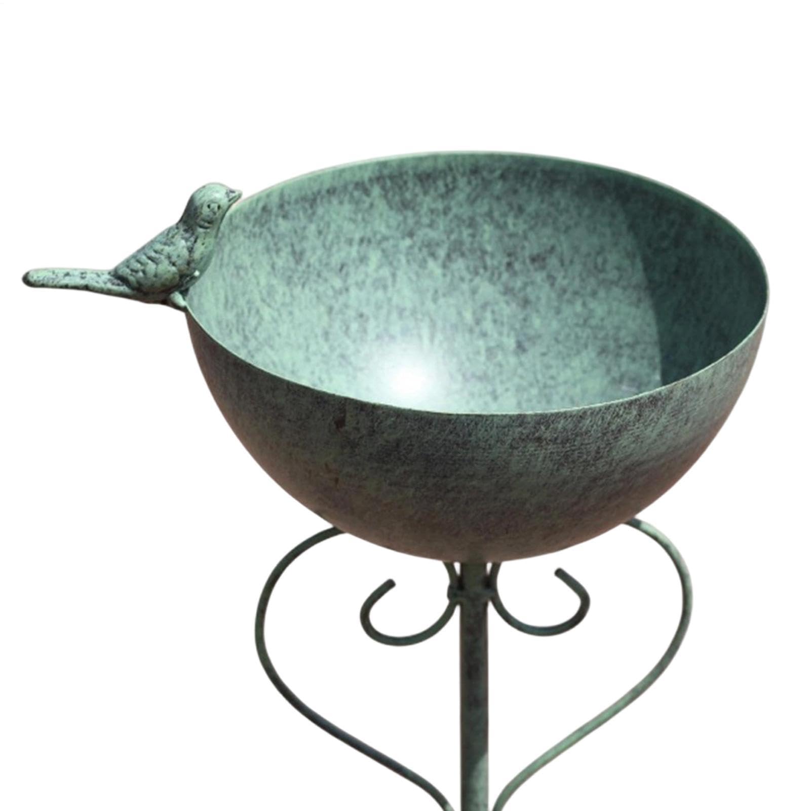 Bains d'oiseaux d'extérieur Vintage En Fer Antirouille Collector | Bain d'oiseau en métal Pour jardin, arrière-cour, cour, maison, parc, aménagement paysager, animaux, volière,