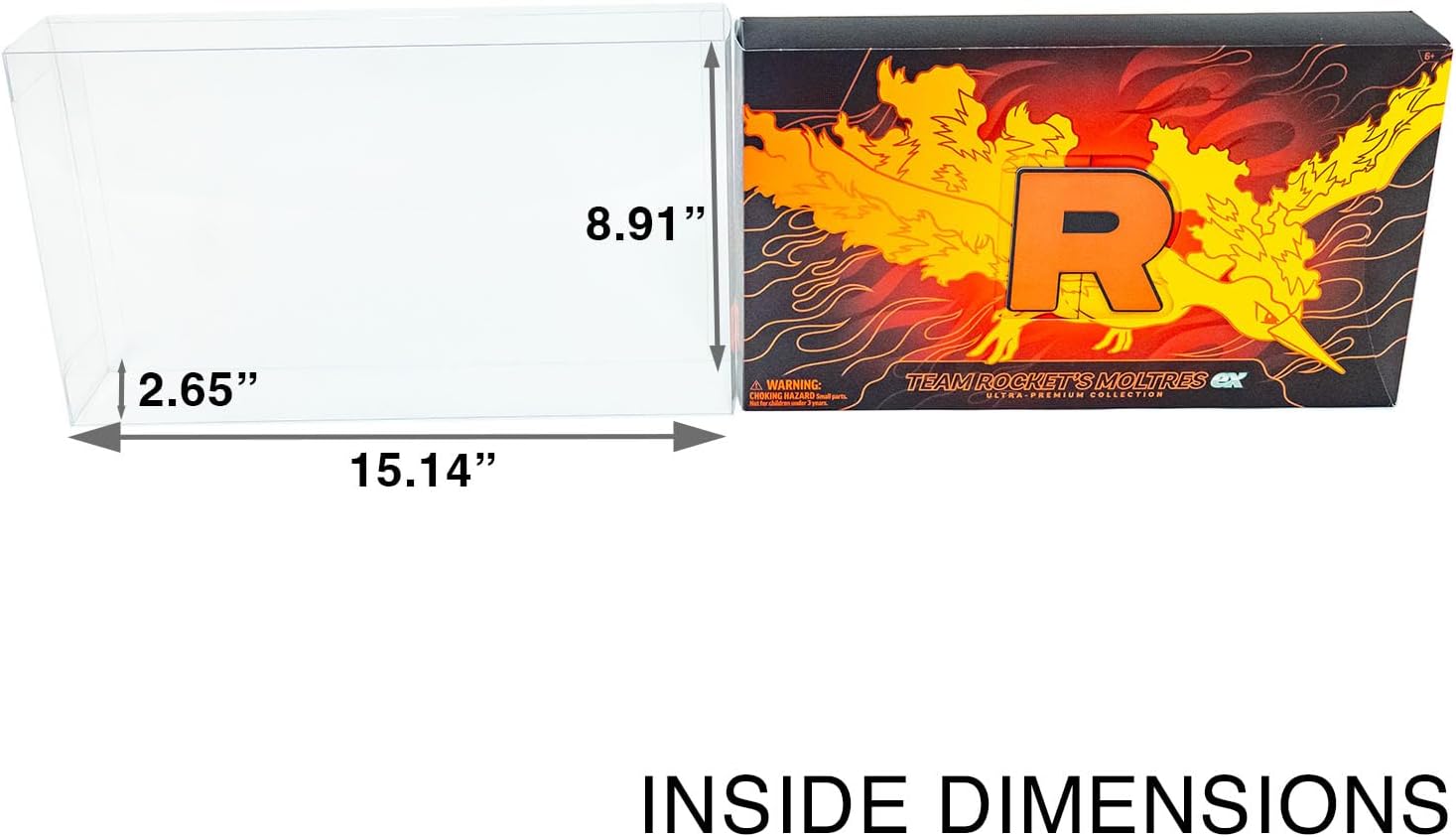 Platinum Protectors Protector Case for Team Rocket's Moltres EX UPC Ultra Premium Collection Boxes - UV & Scratch-Resistant (5 Pack)