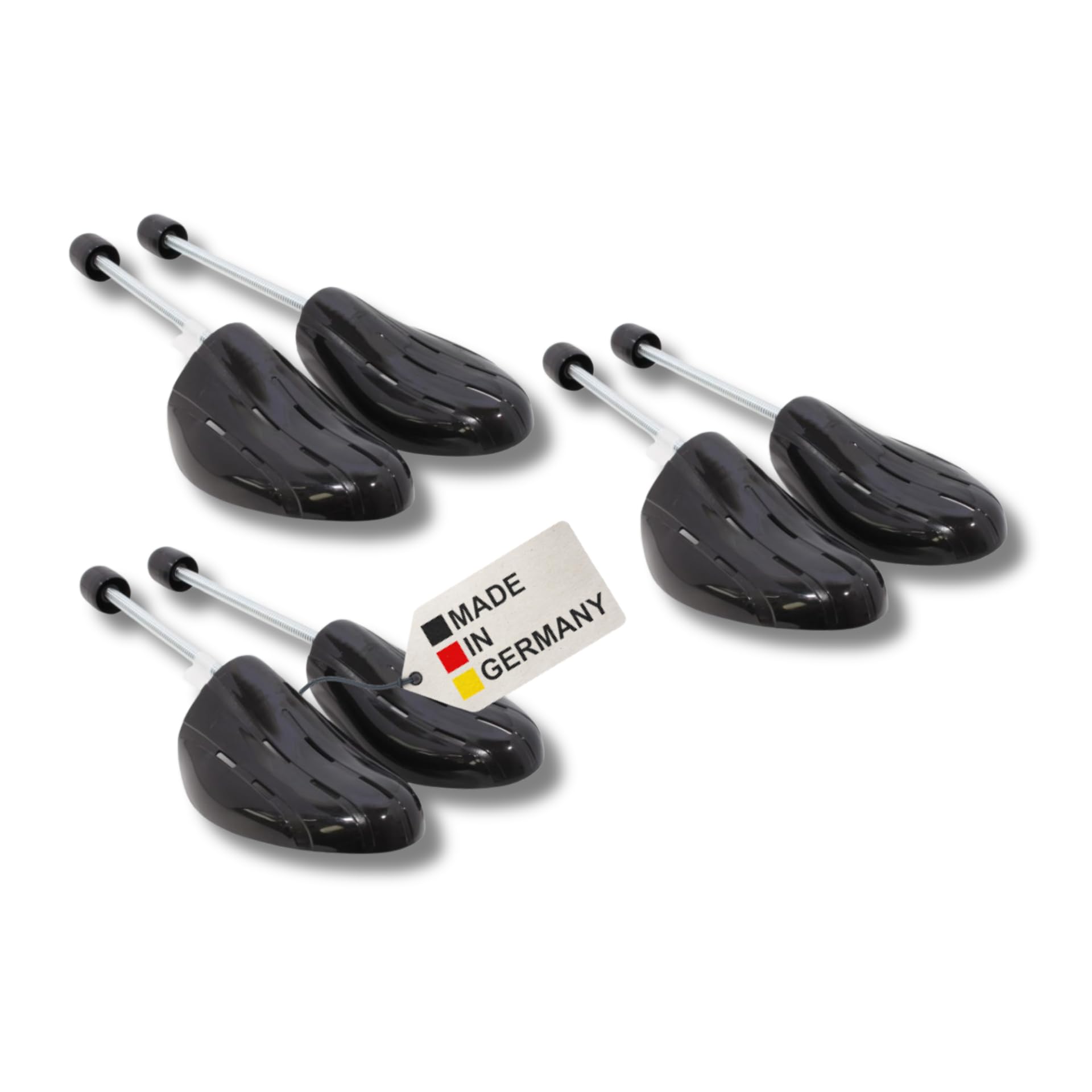 DELFA 3er Set Kunststoff Schuhspanner SLR, Former mit Spiralfeder für Herrenschuhe, Sneaker