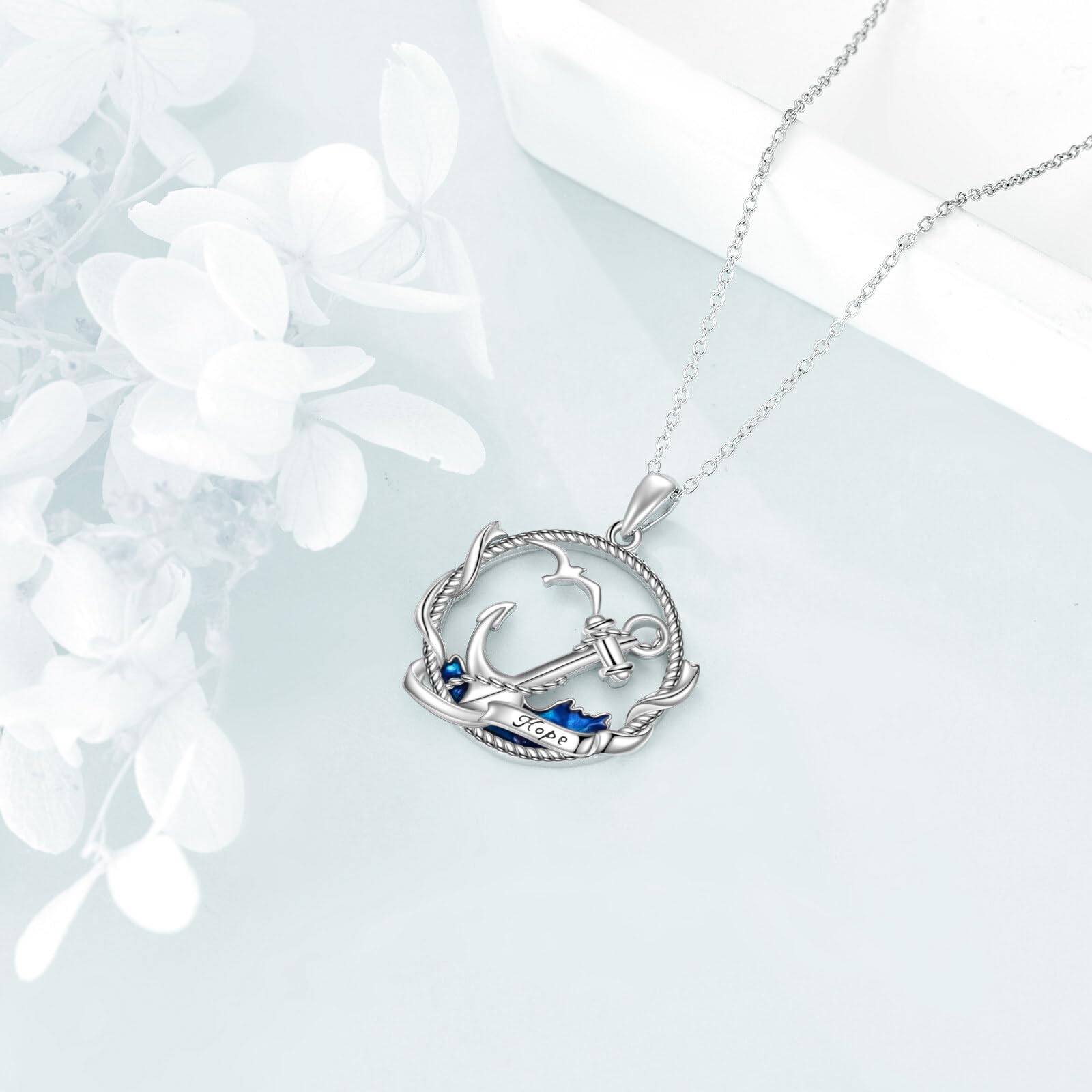 VONALA Anchor - Collana da donna in argento Sterling 925, con ciondolo a forma di ancora, gioiello sicuro per compleanni, anniversari