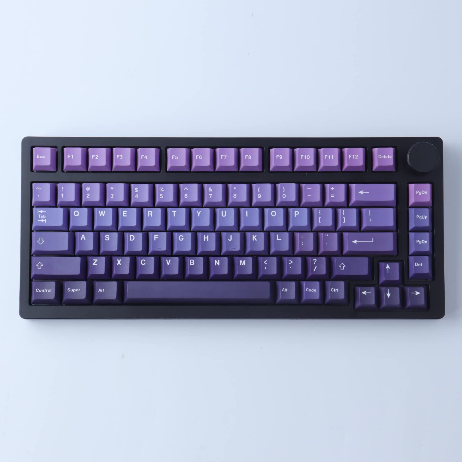 PBT Keycap 126 Keys Purple Gradien Dye-Sublimation Cherry Profie Custom Keycaps Set for Cherry MX Switch Mechanical Keyboards