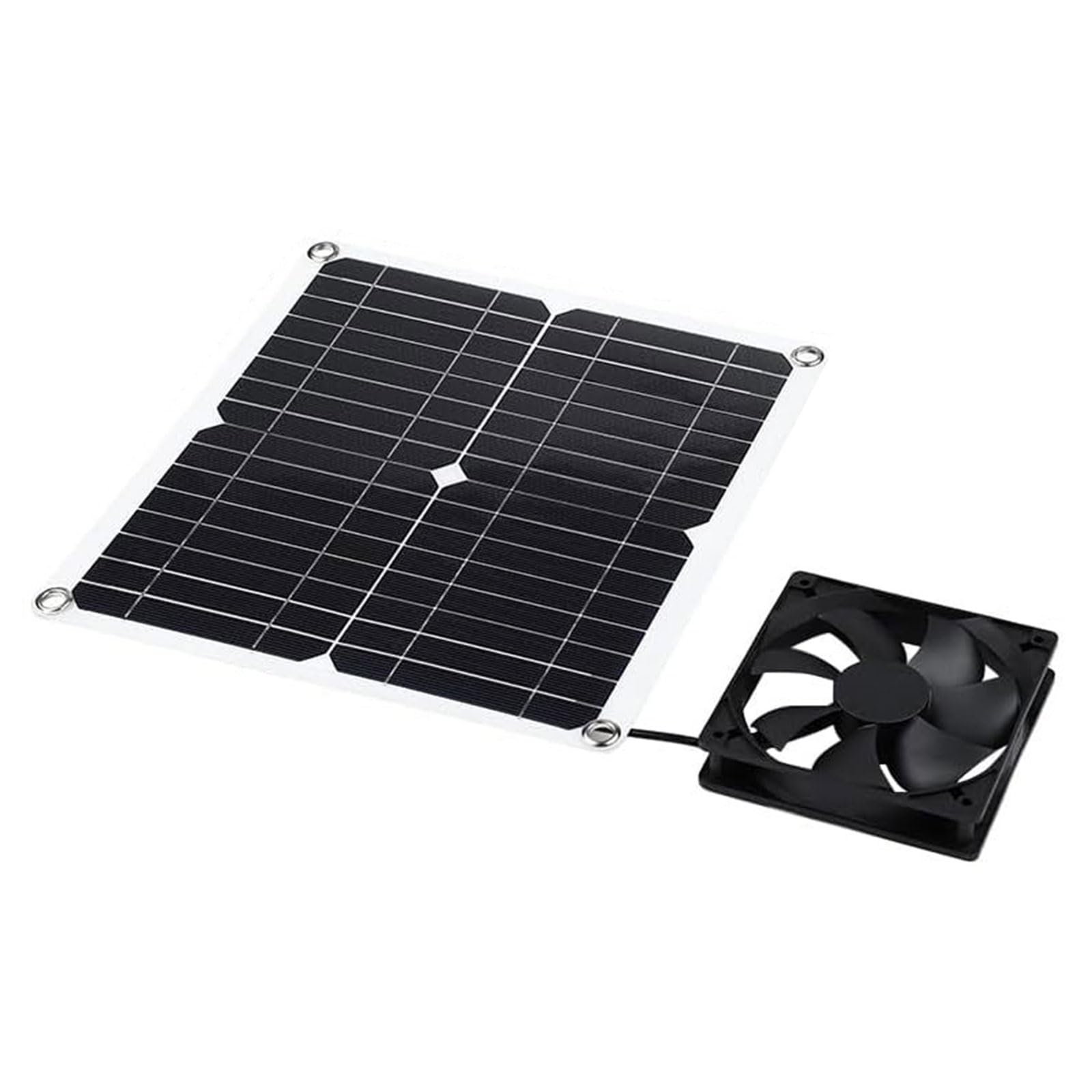 Msioytog Add A Single Fanss 12W Exhaust Fan Ventilator Solar Panel Powered Air Extractors Replacement Ventilation Solar Shed Fan Enduring Panel Set
