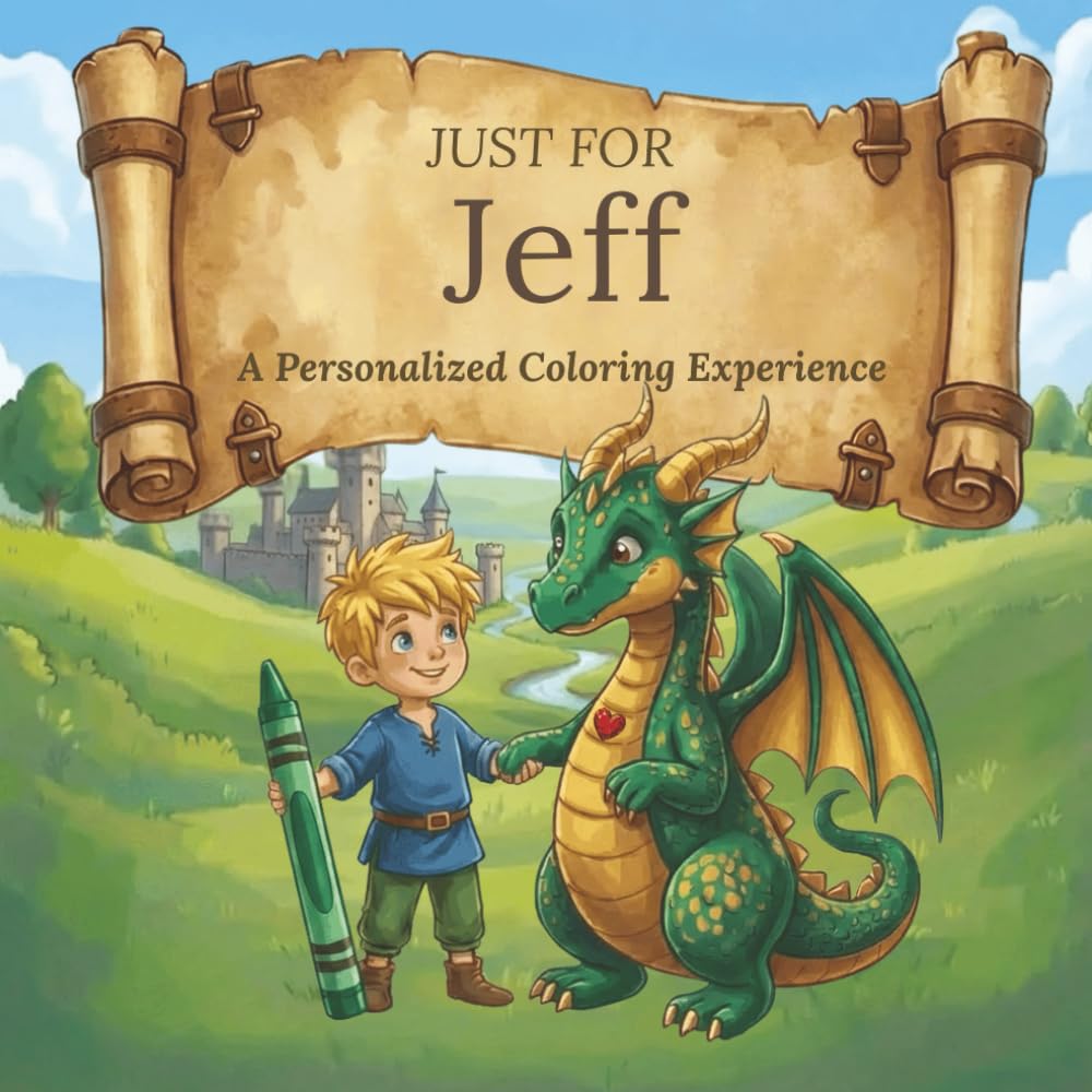 Just for Jeff: A Personalized Coloring Experience: 50 total coloring pages | 28 coloring pages featuring Jeff's name | 22 coloring pages themed for boys (Personalized Coloring Book Series)
