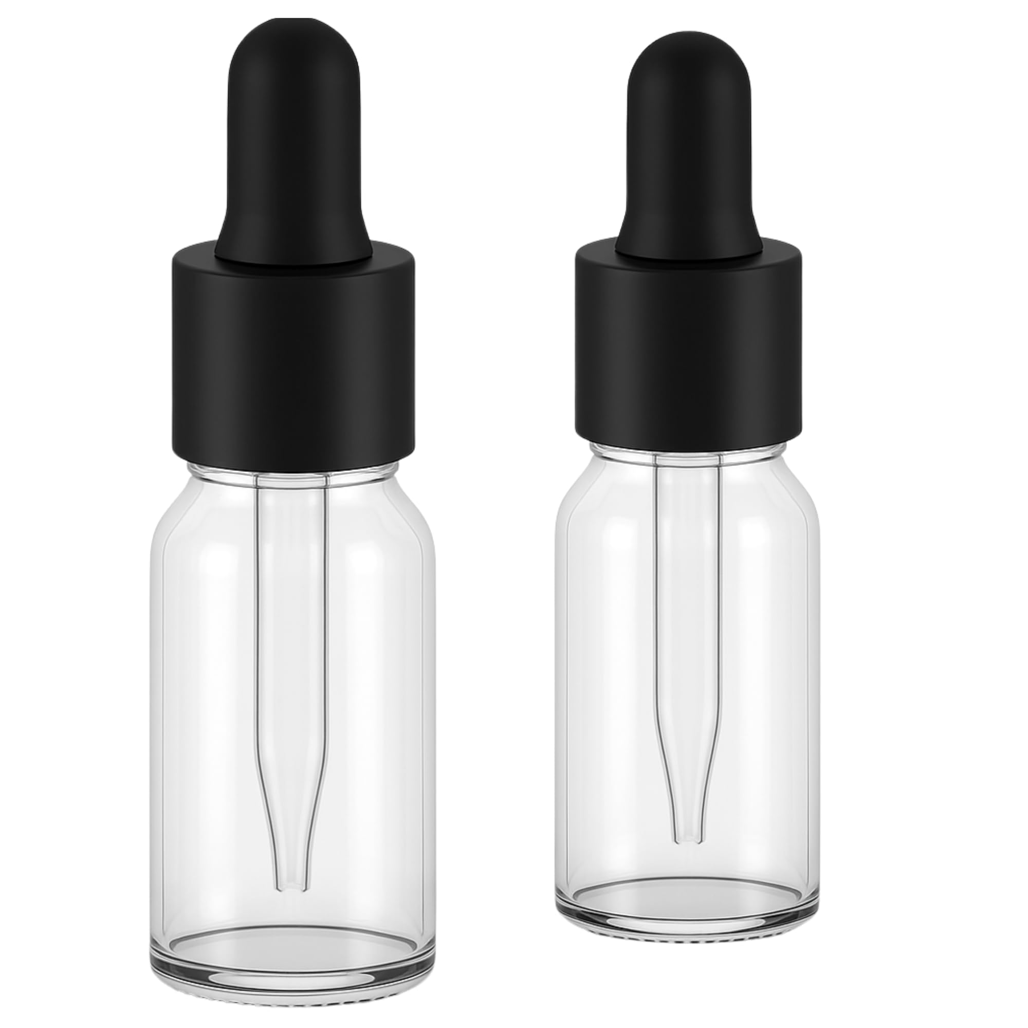 Frasco Gotero 2x30ml Botellas Cuentagotas de Vidrio Transparente para Aceites Esenciales