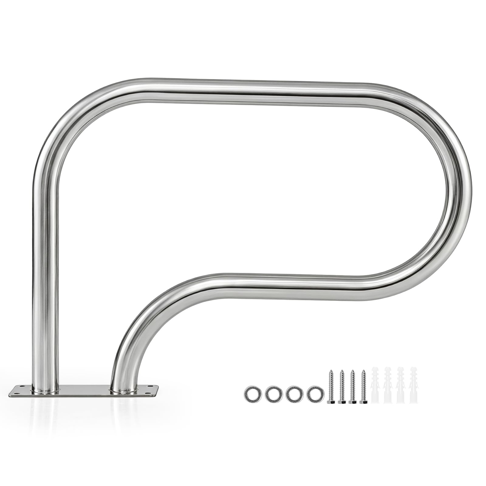 HOMASIS Main Courante Piscine, Rampe Piscine en Acier Inoxydable，1：83x57cm