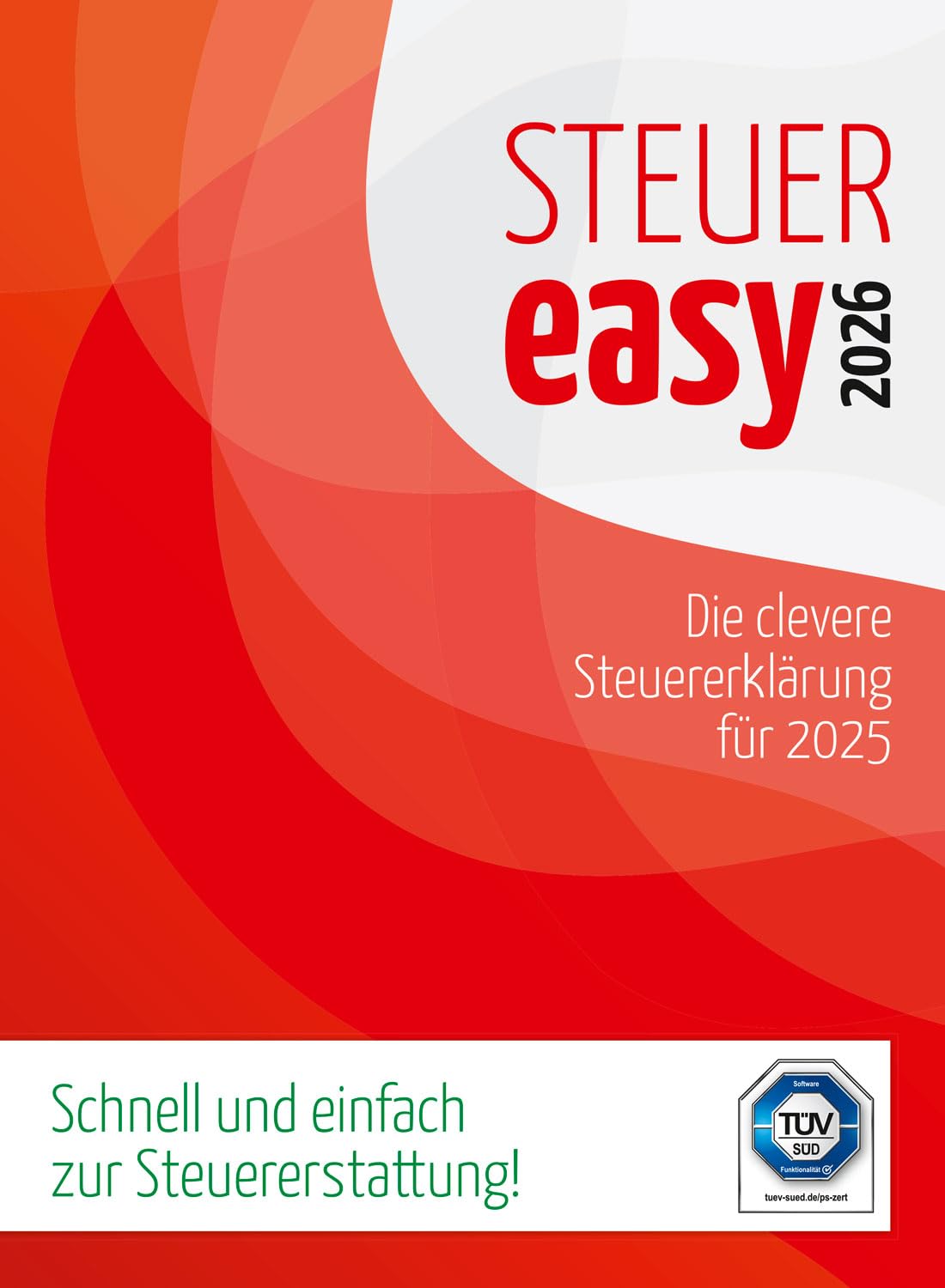 STEUEReasy 2026, clevere Schritt-für-Schritt Steuersoftware für die Steuererklärung 2025 | Inkl. ELSTER Schnittstelle I Windows-Version I Inkl. 1 Einkommensteuererklärung I Aktivierungscode per Email