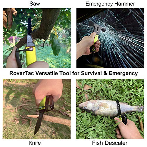RoverTac Multitool Camping Accessories Survival Gear and Equipment 14 in 1 Hatchet with Knife Axe Hammer Saw Screwdrivers Pliers Bottle Opener Durable Sheath Gifts for Men Women - Thumbnail 6