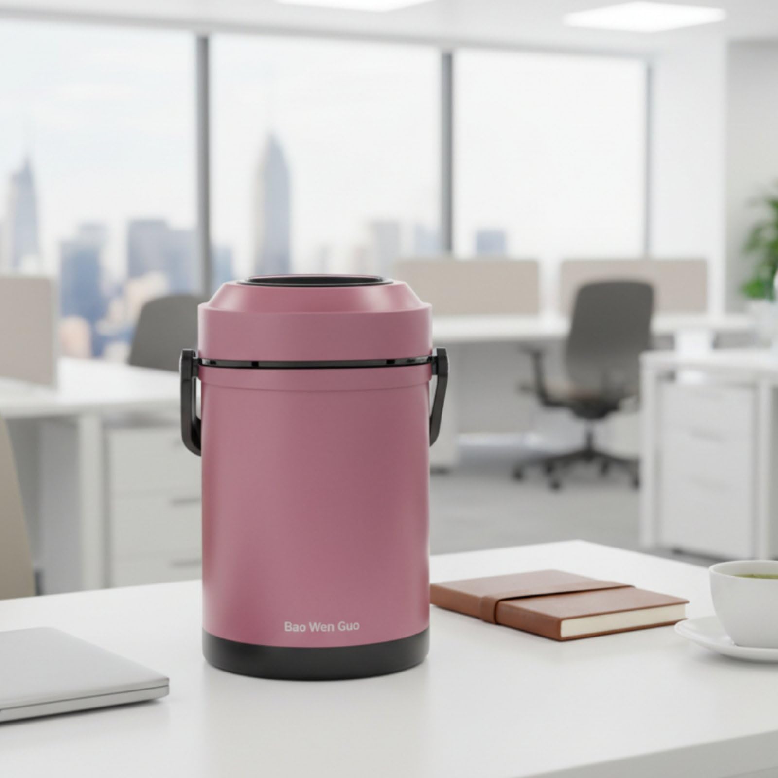 Contenitore Isotermico in Acciaio 304 Grande Capacità Bento Box in Acciaio Inox Facile da Pulire Lunch Box Ermetico per Lavoratori, Ufficio, Trasporto, Rosa, Oro Rosa, 2.6L