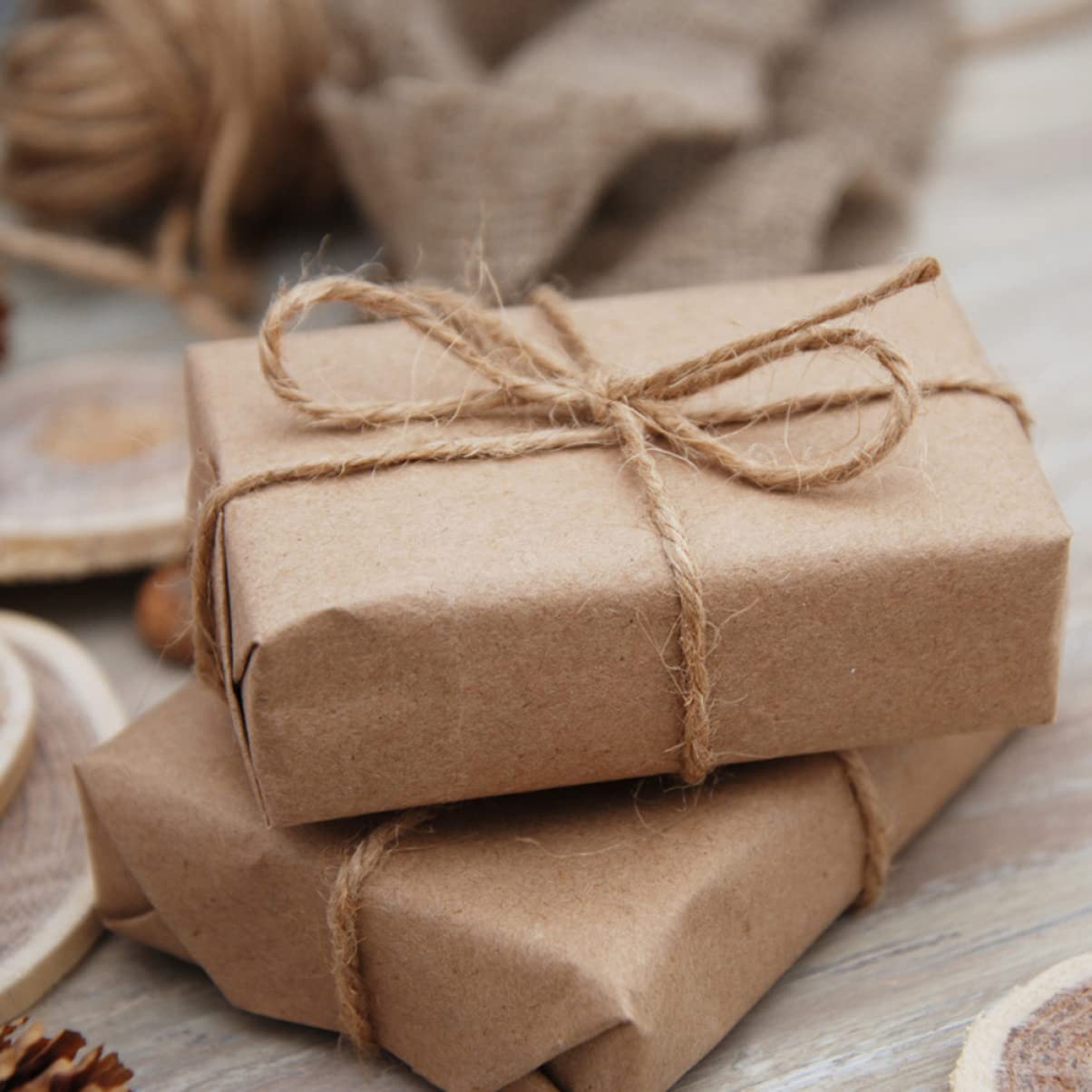 Rollo de Papel Kraft Khaki 1 Rollo para Embalaje y Manualidades DIY