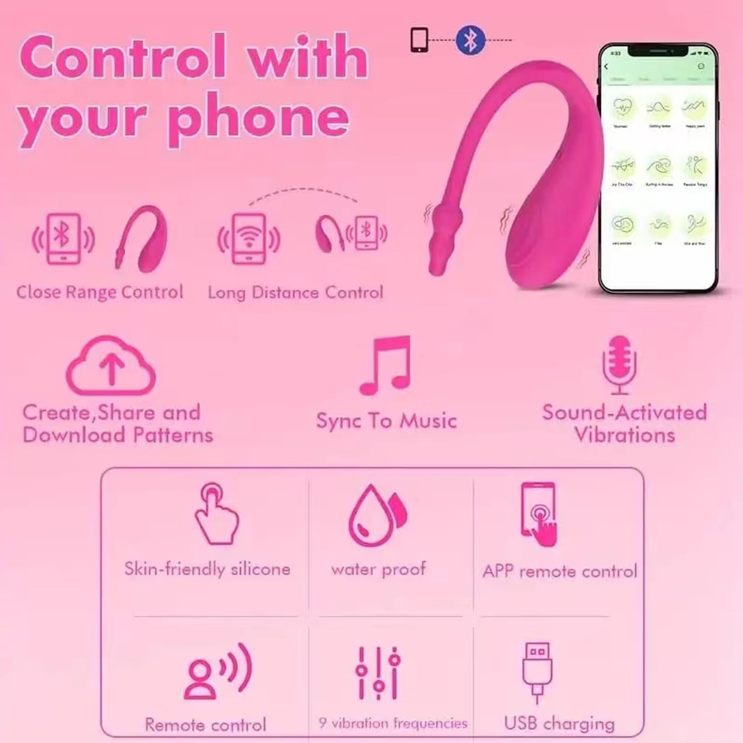 Ov𝚎tto-V𝚒brante-con app da tel𝚎fono Telecomando V𝚒bratoriper Donne C𝚘ppia V𝚒bratoreper Donna-Professionale Piccolo-Cl𝚘toride Wireless S𝚎x-T𝚘ys-S𝚎xytoysys V𝚒br𝚊tore 10 modalità Silenzioso