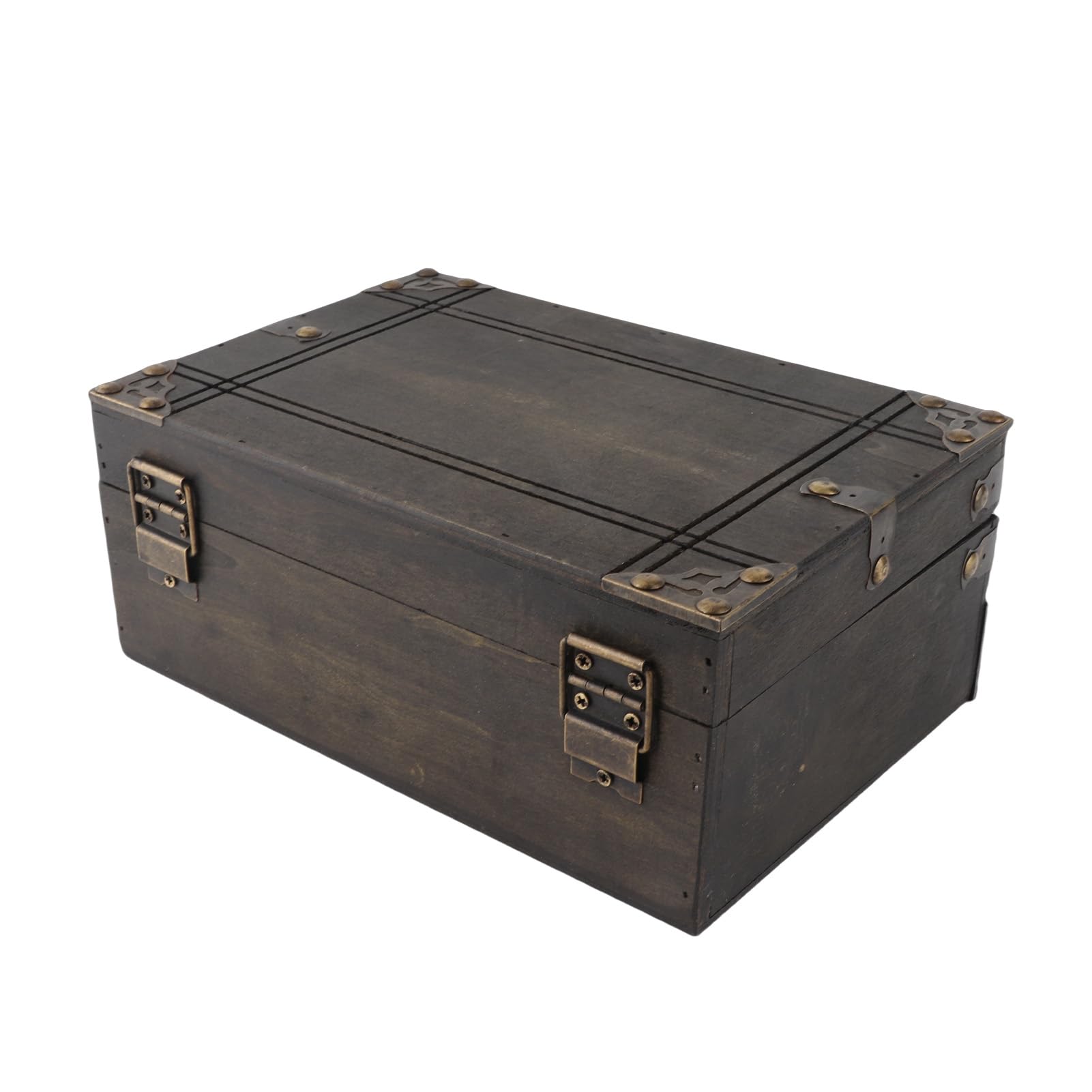Coffre à souvenirs en bois synthétique Aramox au style rétro classique raffiné