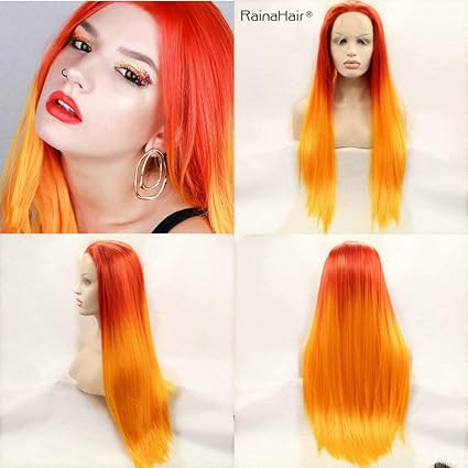 Red orange wig Clearance